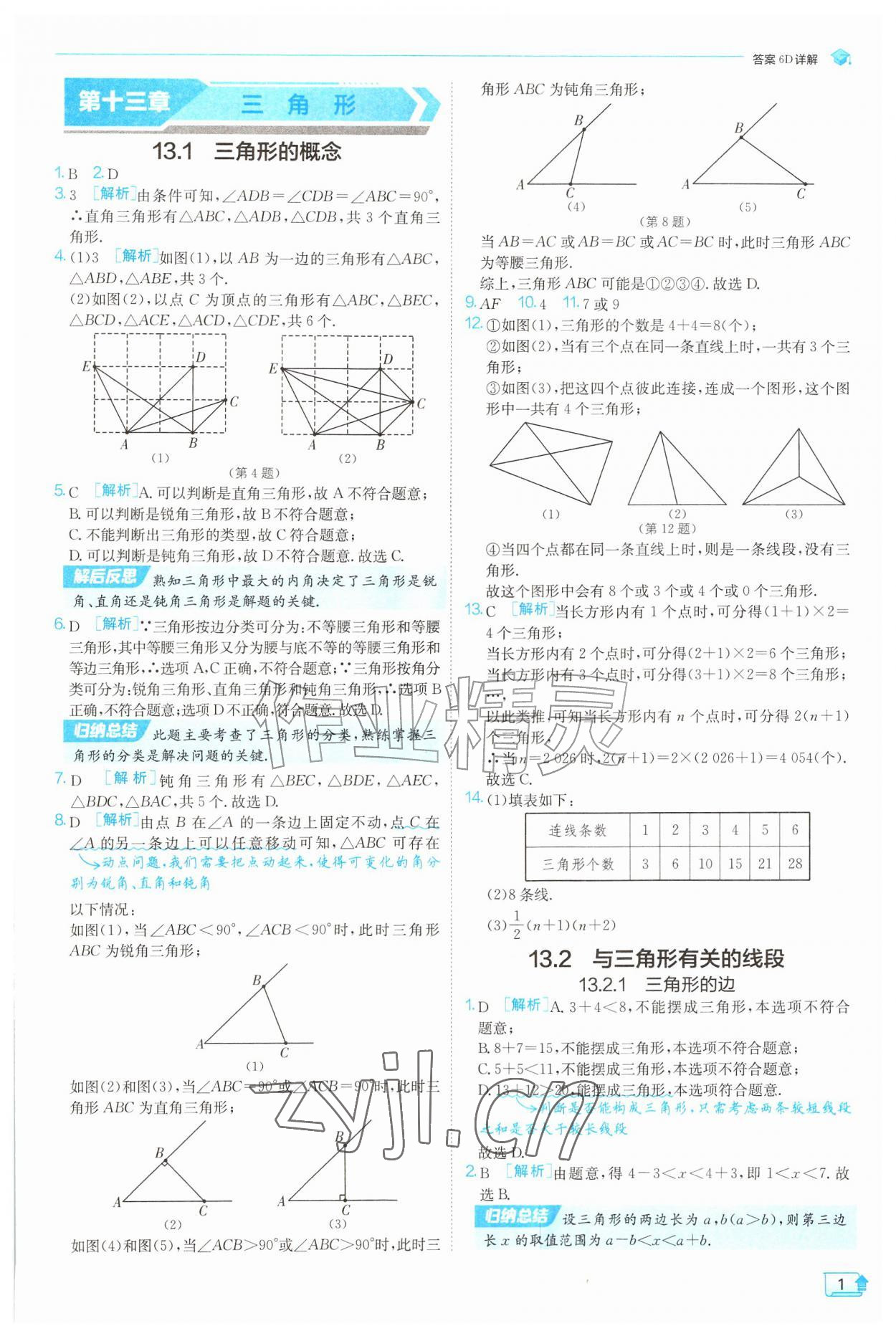 2026年实验班提优训练八年级数学上册人教版&nbsp;参考答案第1页