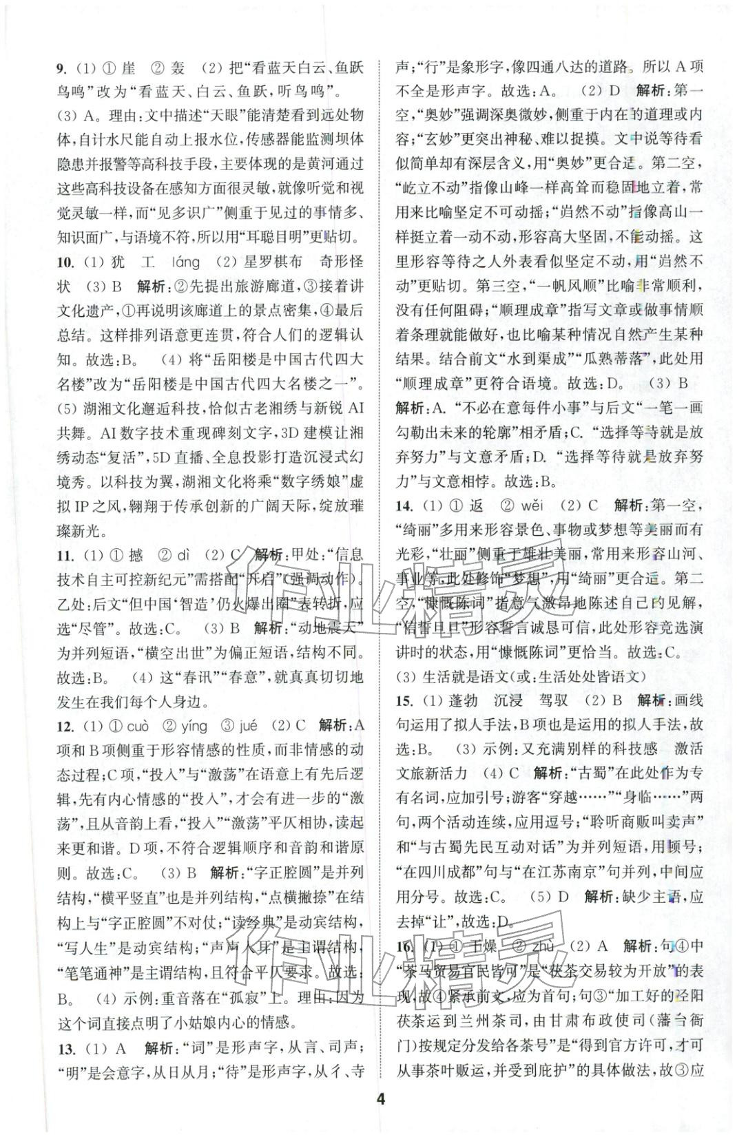 2026年通城学典全国中考试题分类精粹语文 第4页