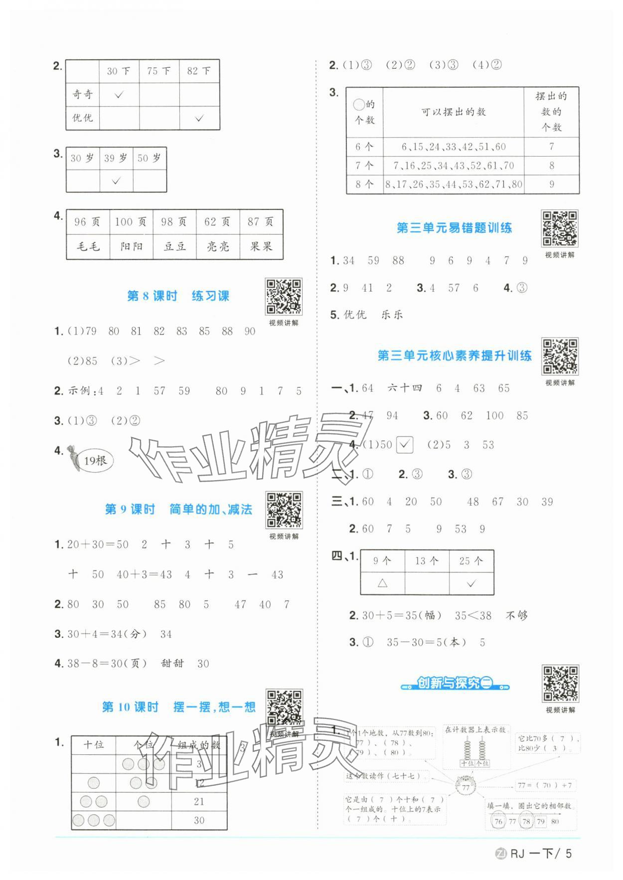 2025年陽光同學課時全優訓練一年級數學下冊人教版浙江專版 第5頁