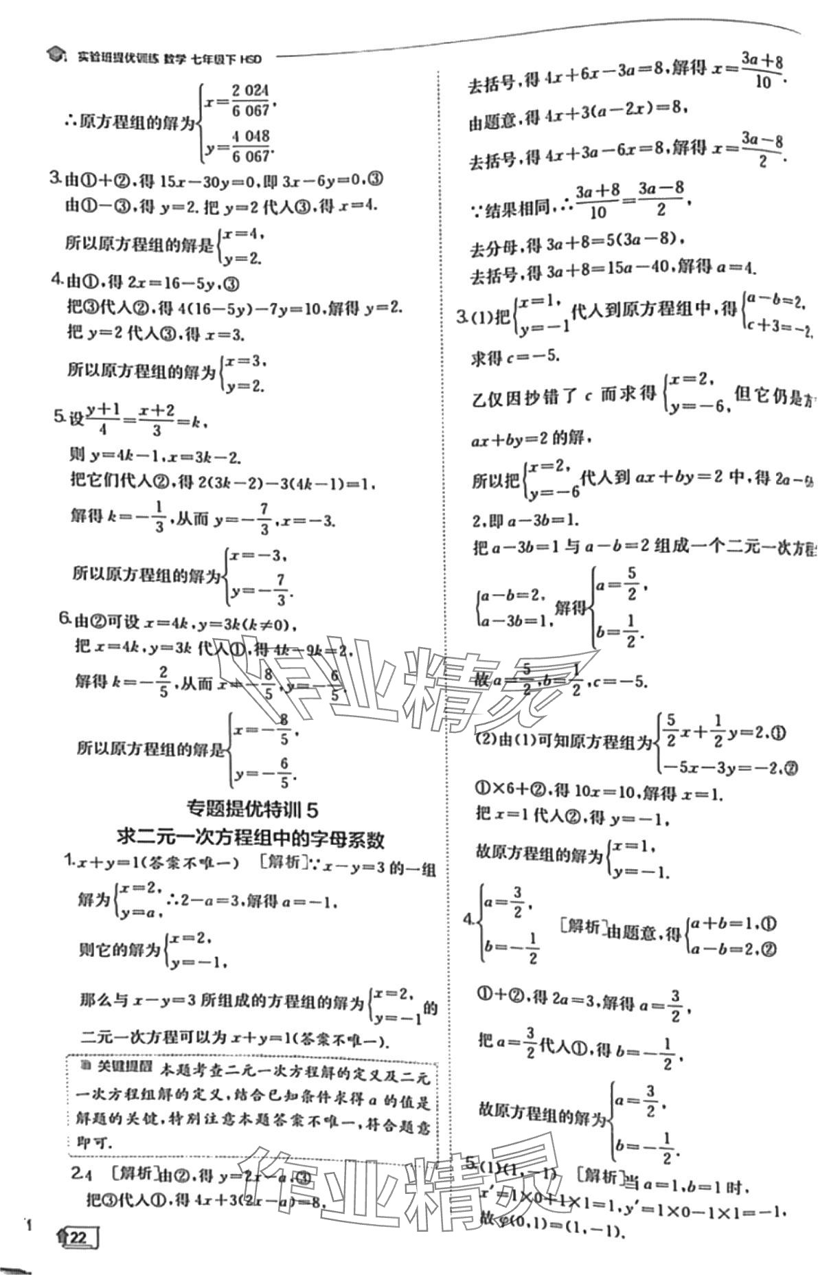 2024年實(shí)驗(yàn)班提優(yōu)訓(xùn)練七年級(jí)數(shù)學(xué)下冊(cè)華師大版 第22頁