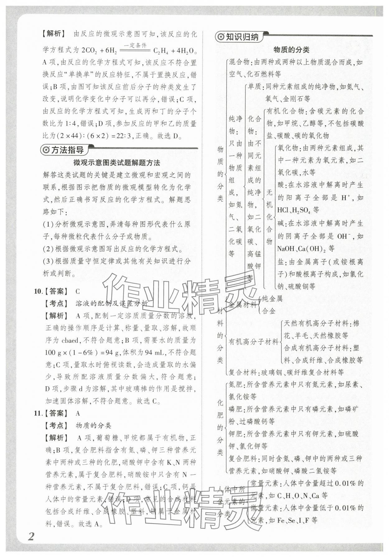 2024年原创仿真卷化学中考河南专版 参考答案第2页