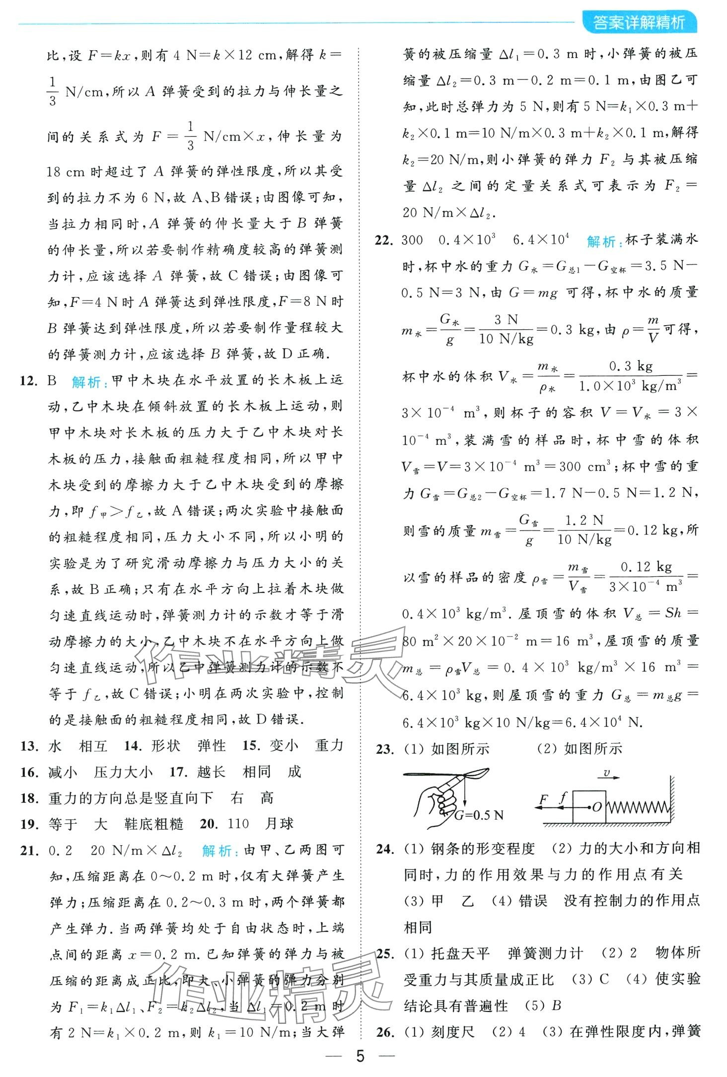 2024年亮點(diǎn)給力全優(yōu)卷霸八年級(jí)物理下冊(cè)蘇科版 第5頁