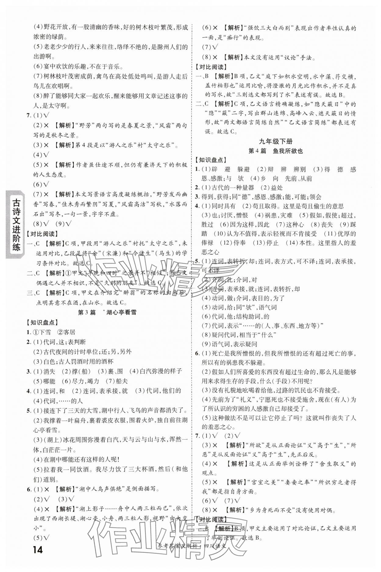 2024年一戰(zhàn)成名新中考語文四川專版&nbsp;第14頁