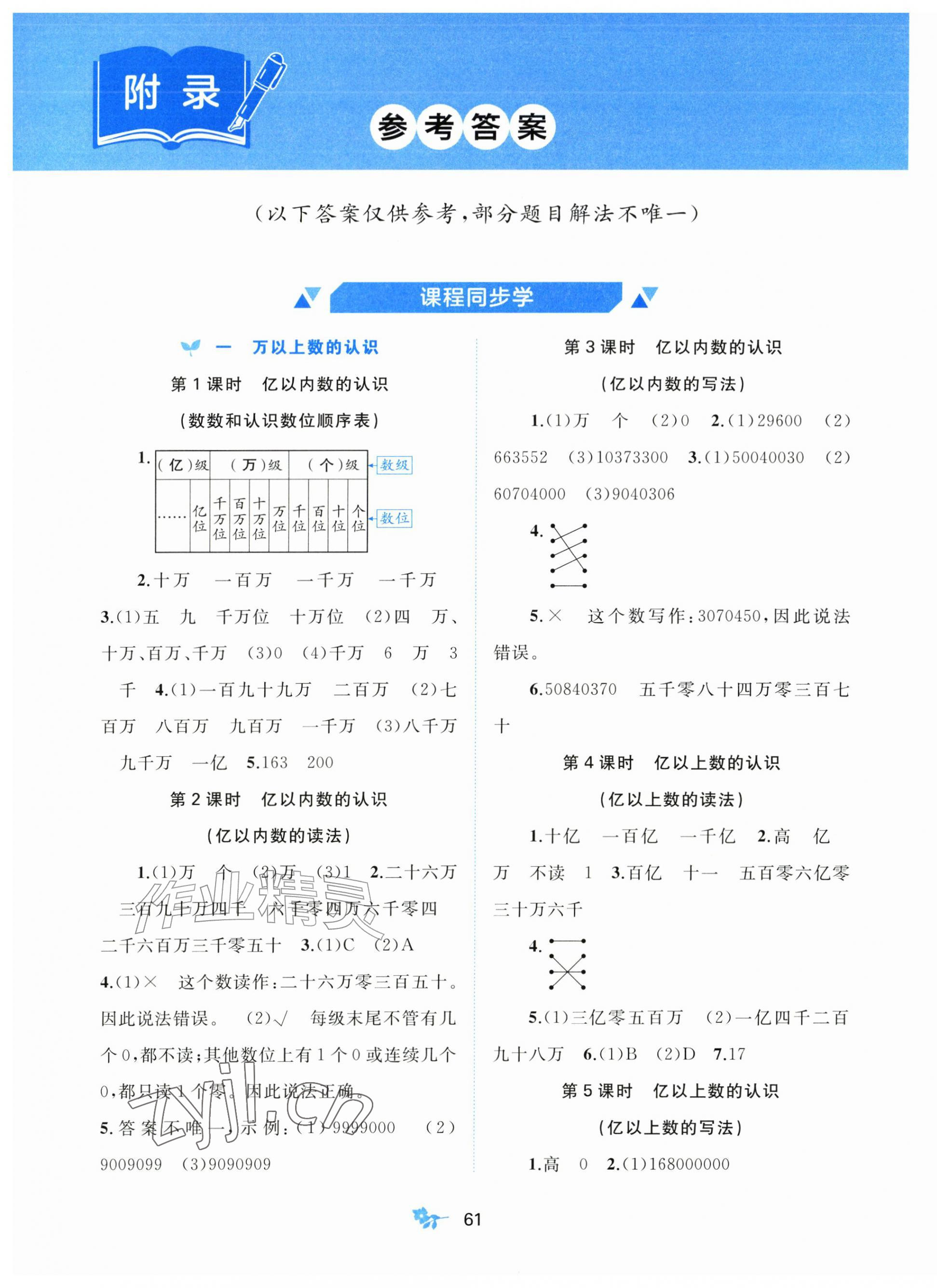 2026年新课程学习与测评四年级数学上册人教版&nbsp;第1页