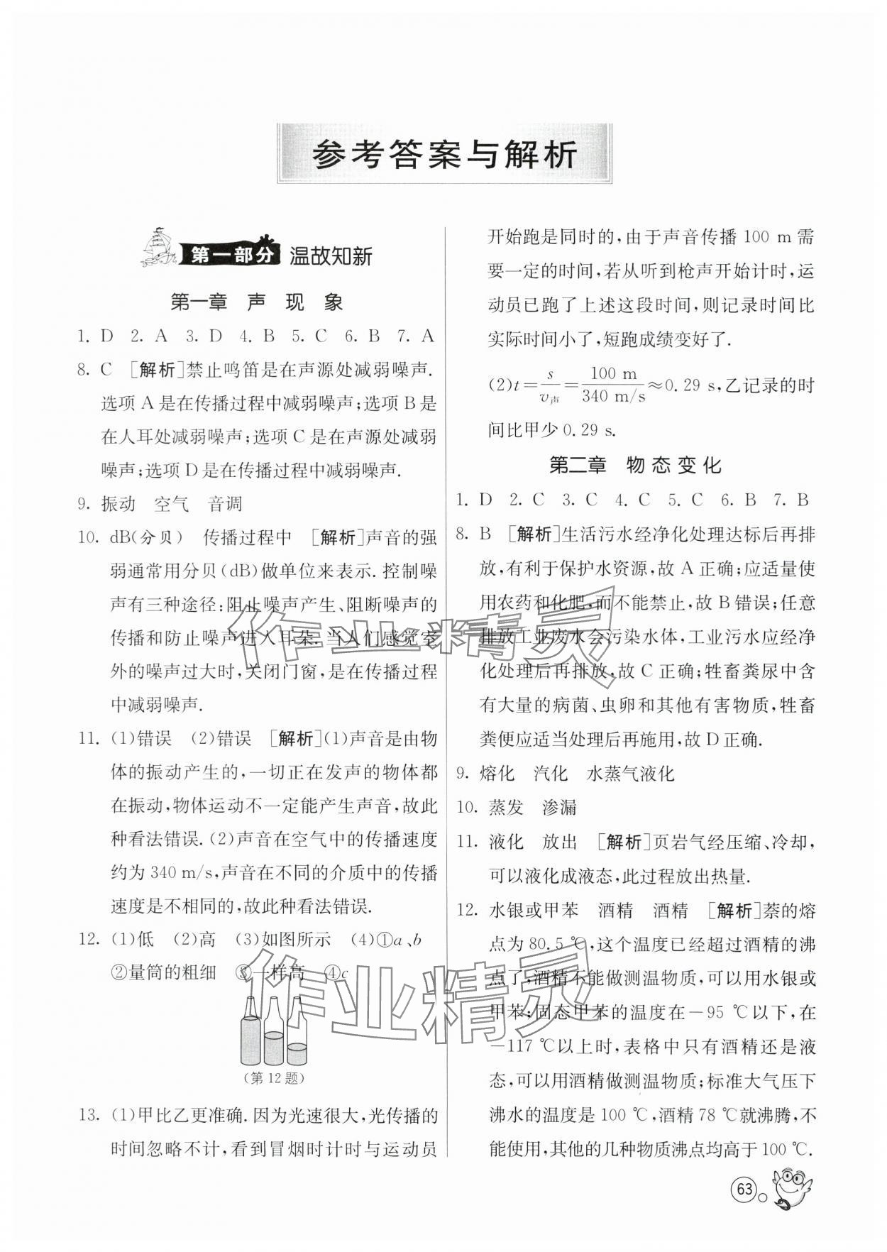 2024年快樂暑假江蘇人民出版社八年級物理蘇科版 第1頁