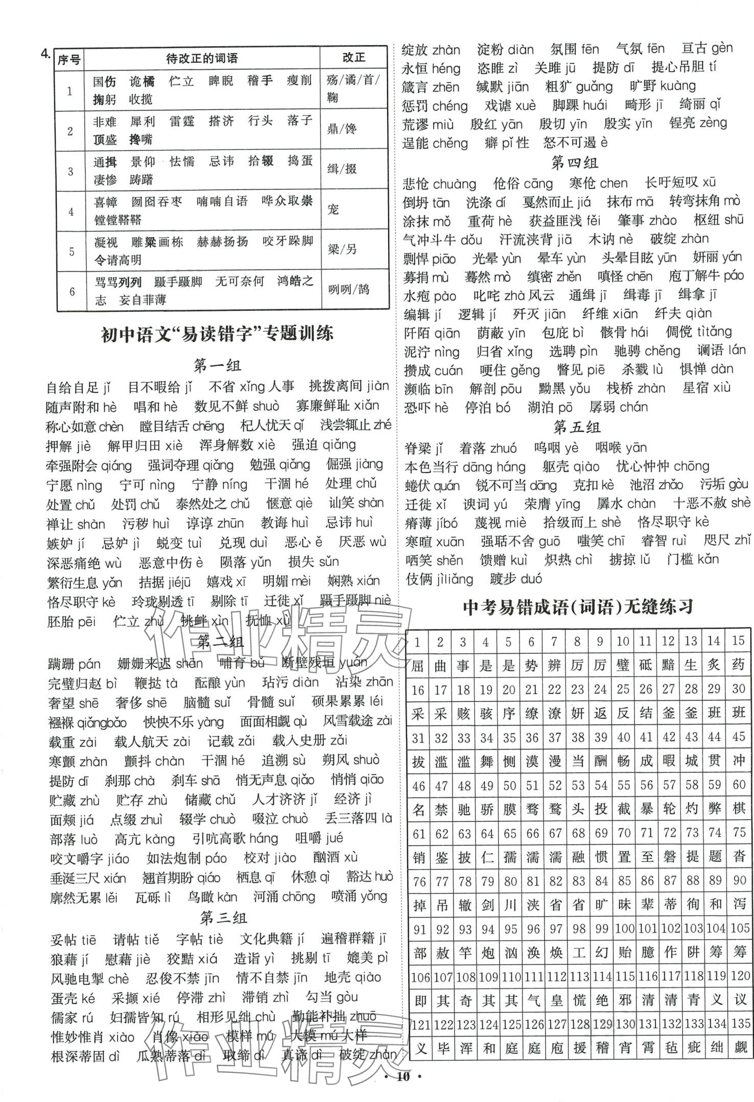 2024年精準初中語文一本通 第10頁