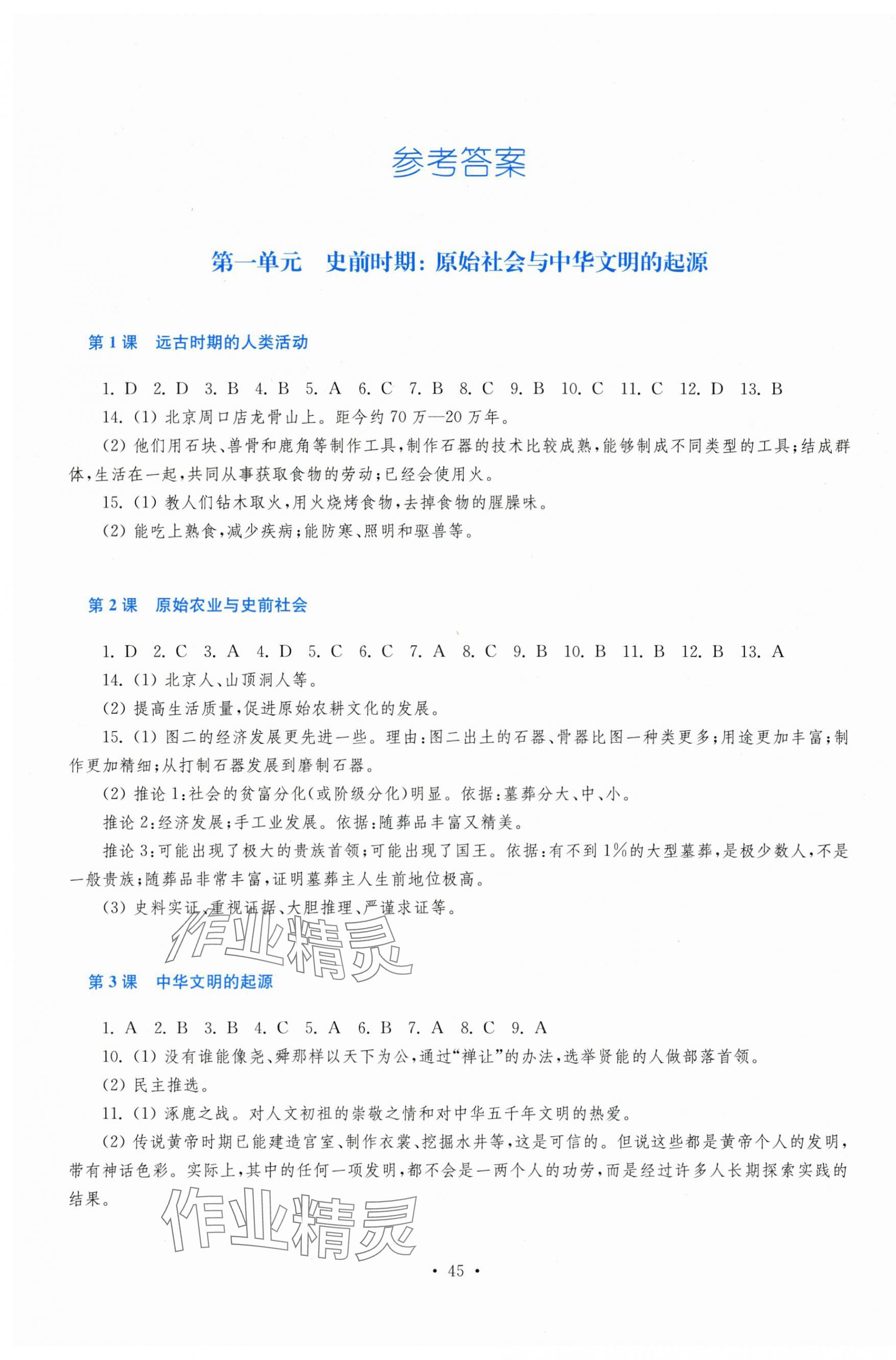 2025年新课程学习指导七年级历史上册人教版 第1页