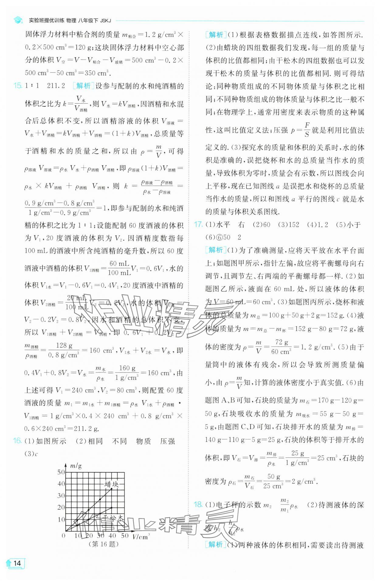 2025年實驗班提優(yōu)訓(xùn)練八年級物理下冊蘇科版 第14頁