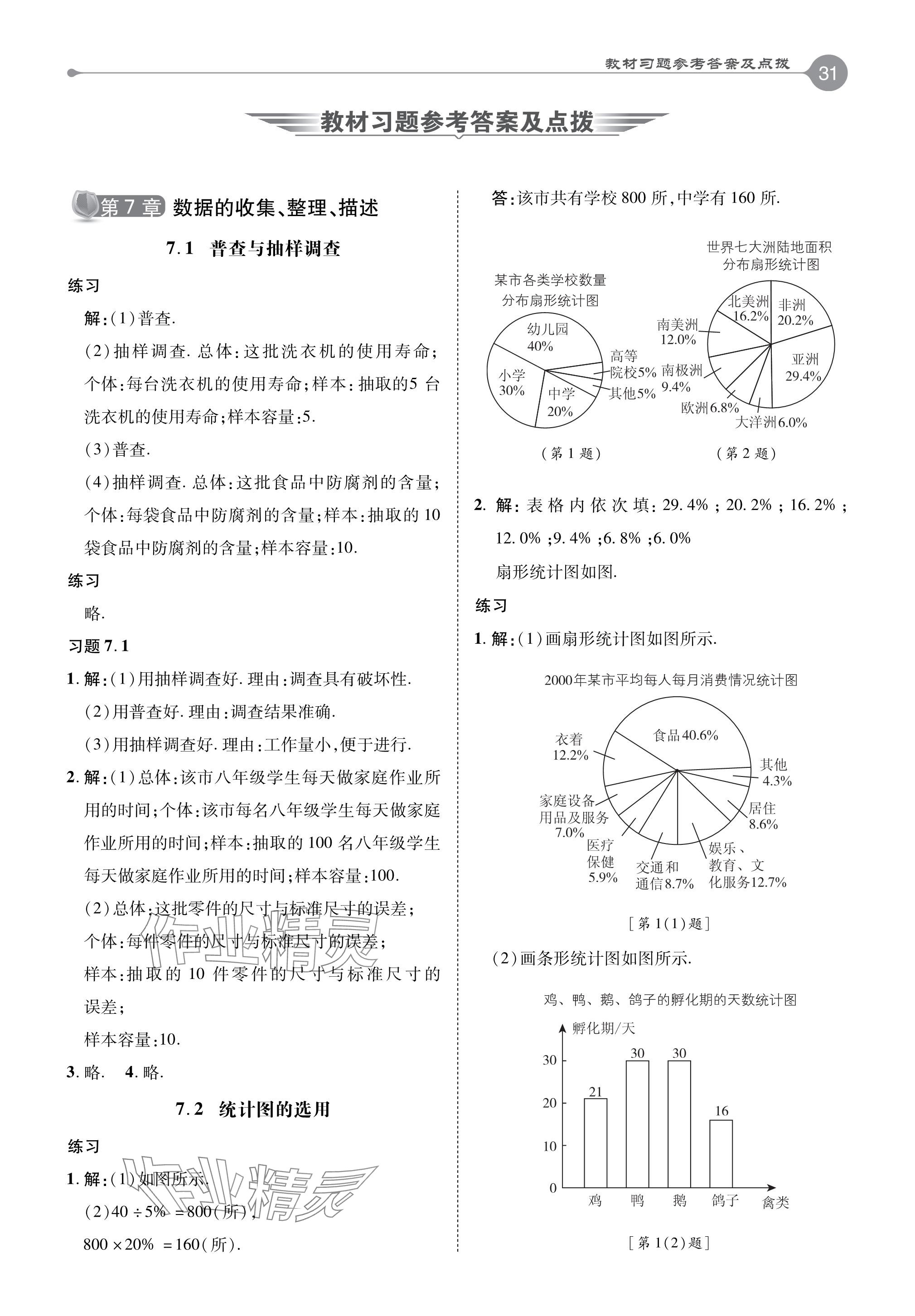 2024年教材课本八年级数学下册苏科版 参考答案第1页