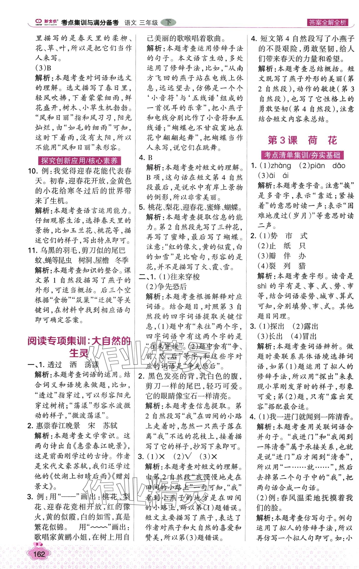 2024年考點(diǎn)集訓(xùn)與滿分備考三年級語文下冊人教版 第2頁