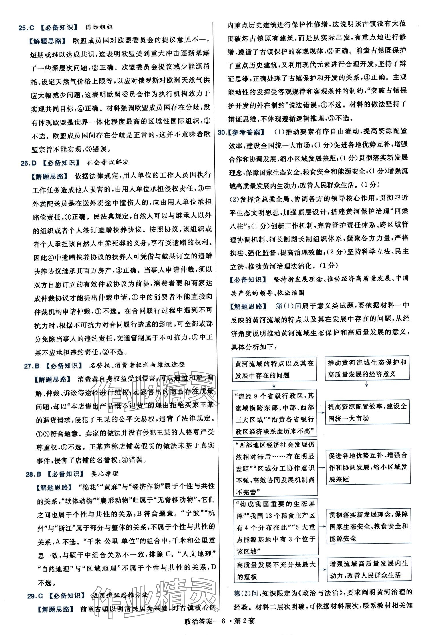 2024年高考沖刺優(yōu)秀模擬試卷匯編45套高中道德與法治浙江專版 第10頁