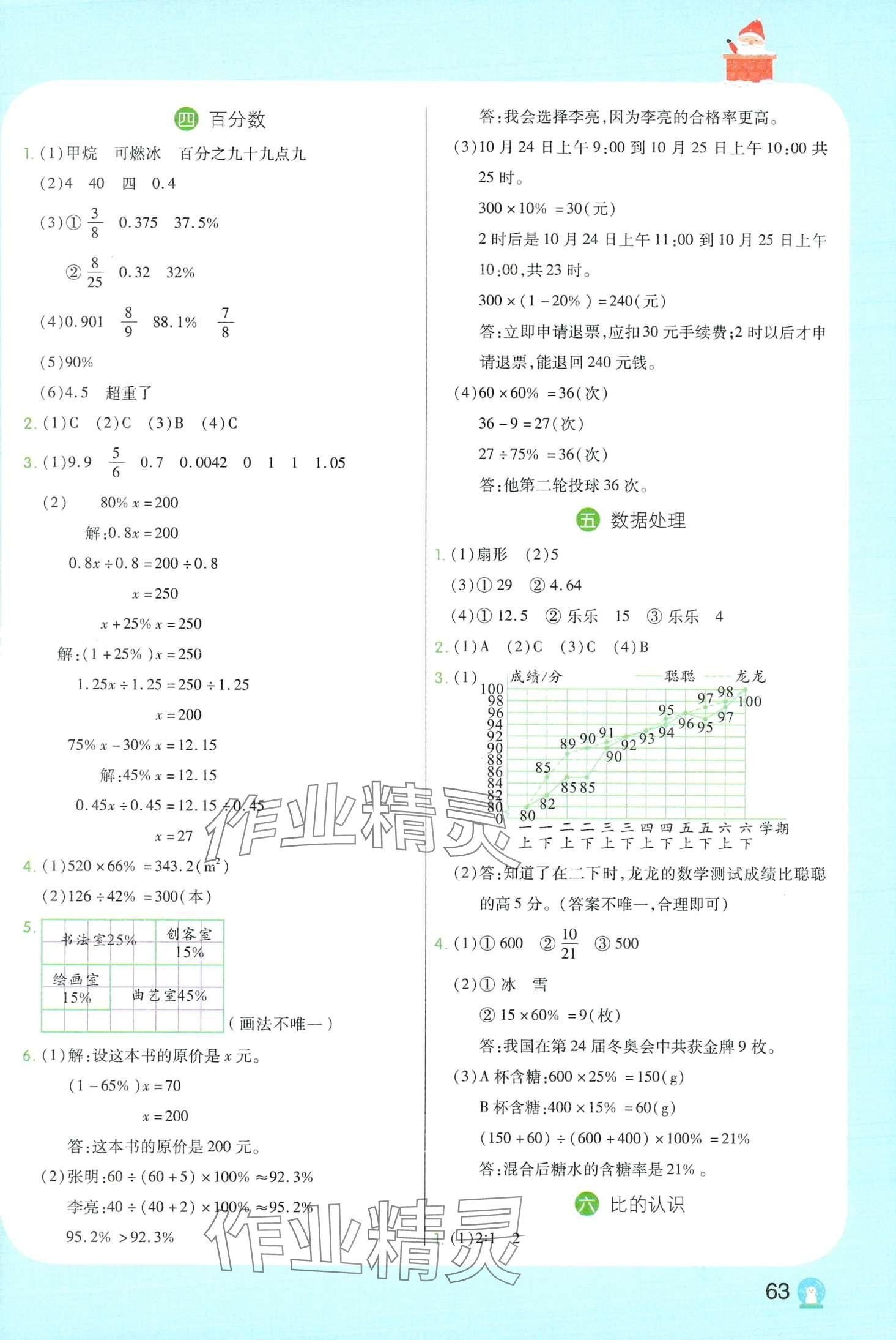 2024年寒假接力棒六年級數(shù)學(xué)北師大版 第3頁