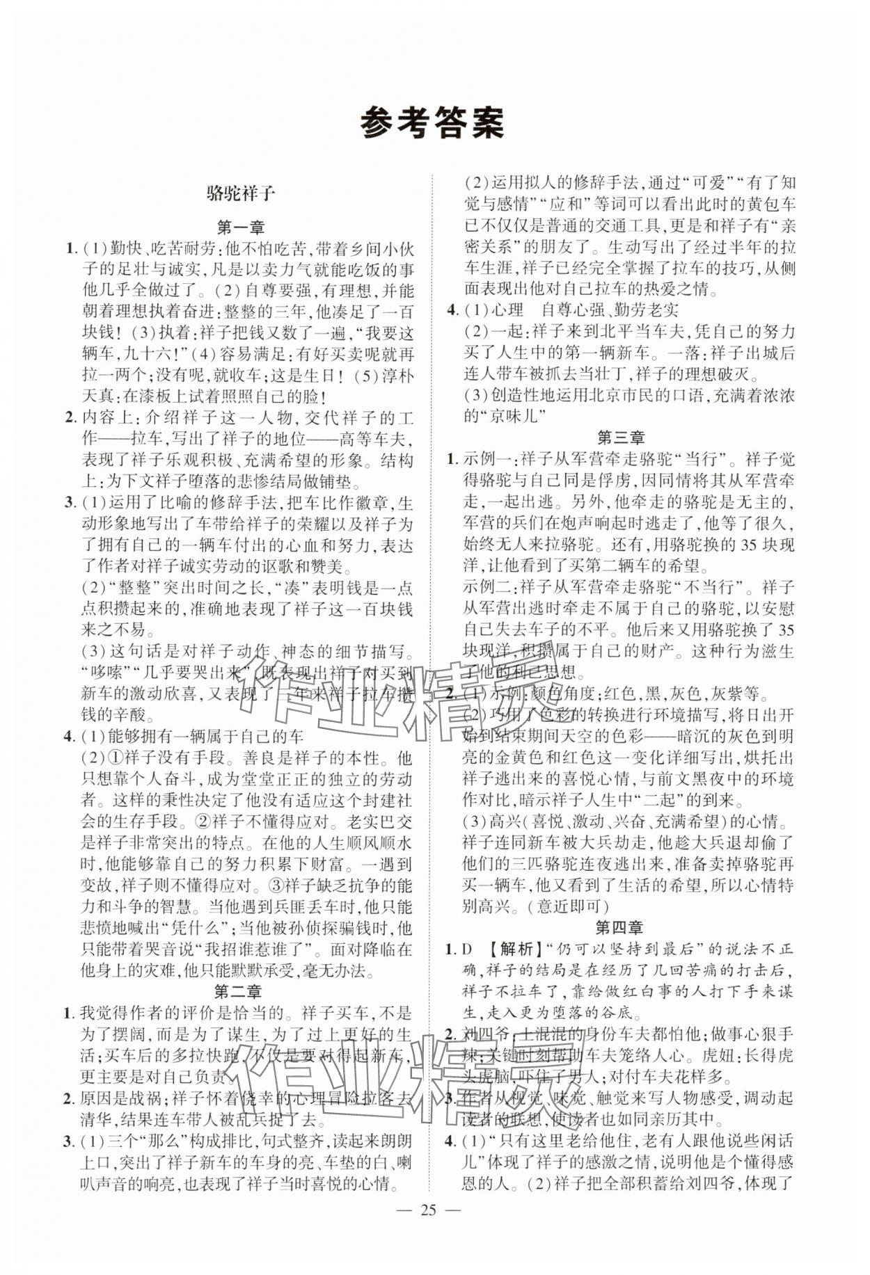 2025年名著精讀精練七年級下冊人教版 第1頁