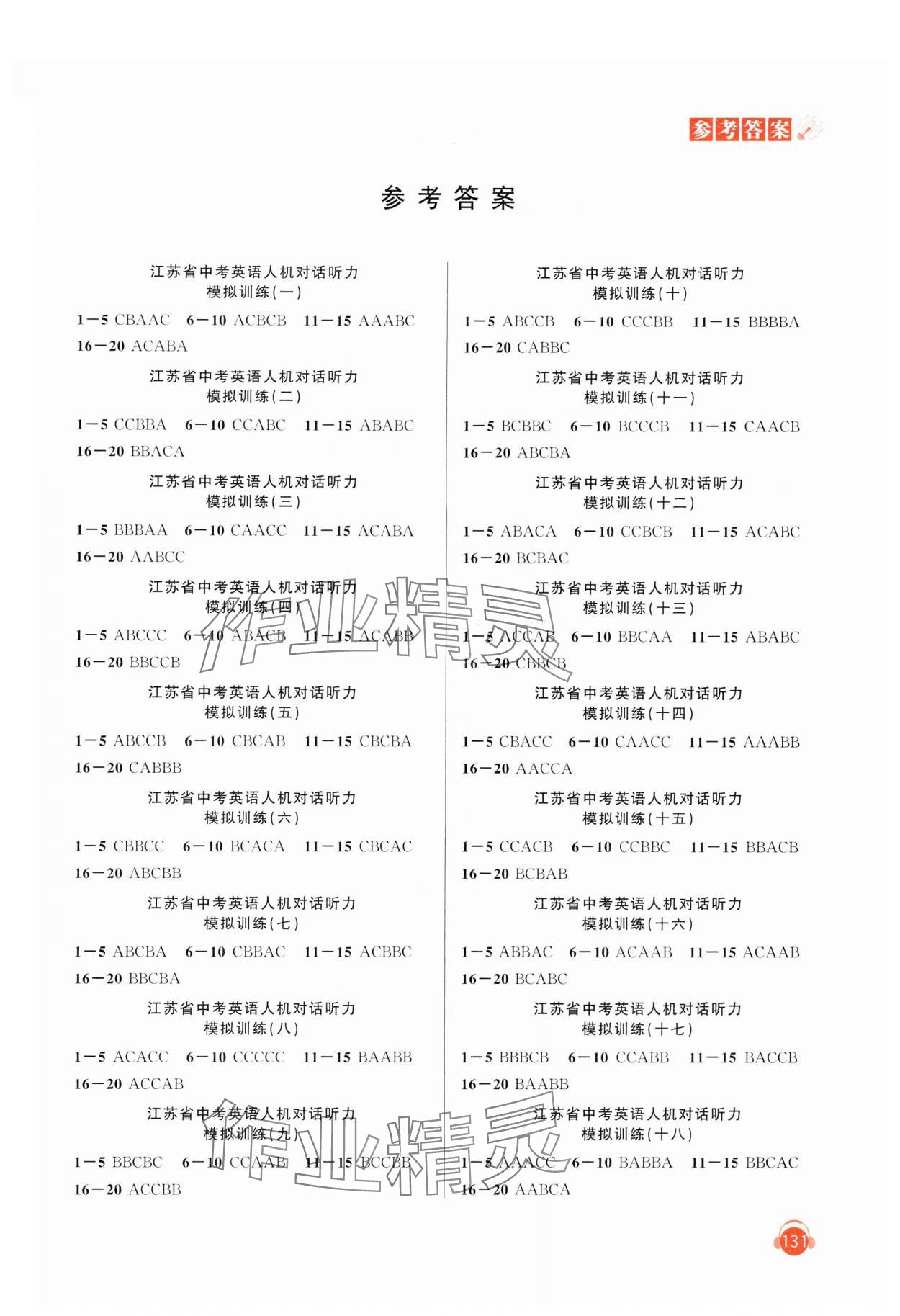 2024年人机对话听力模拟训练中考版 第1页