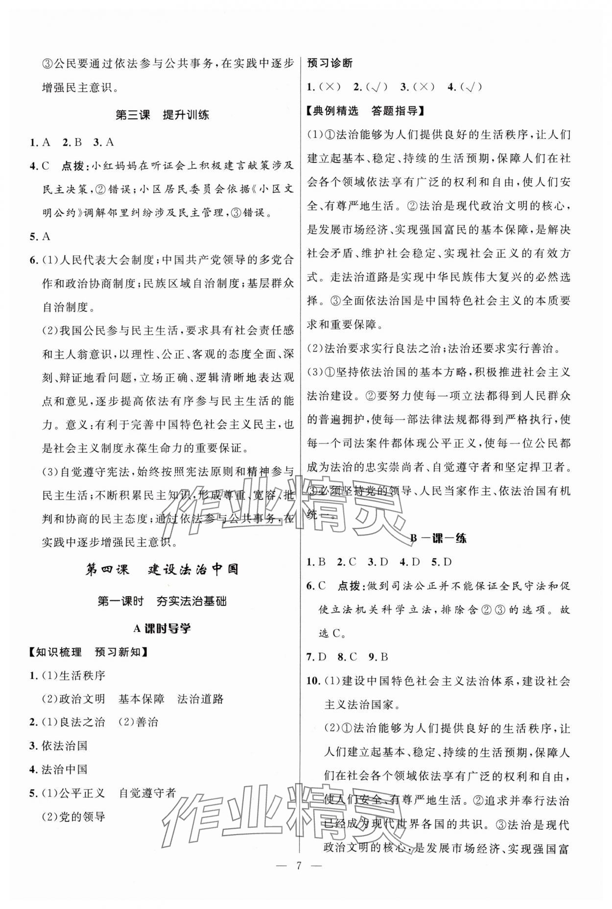 2024年顶尖课课练九年级道德与法治全一册人教版贵州专版 第7页