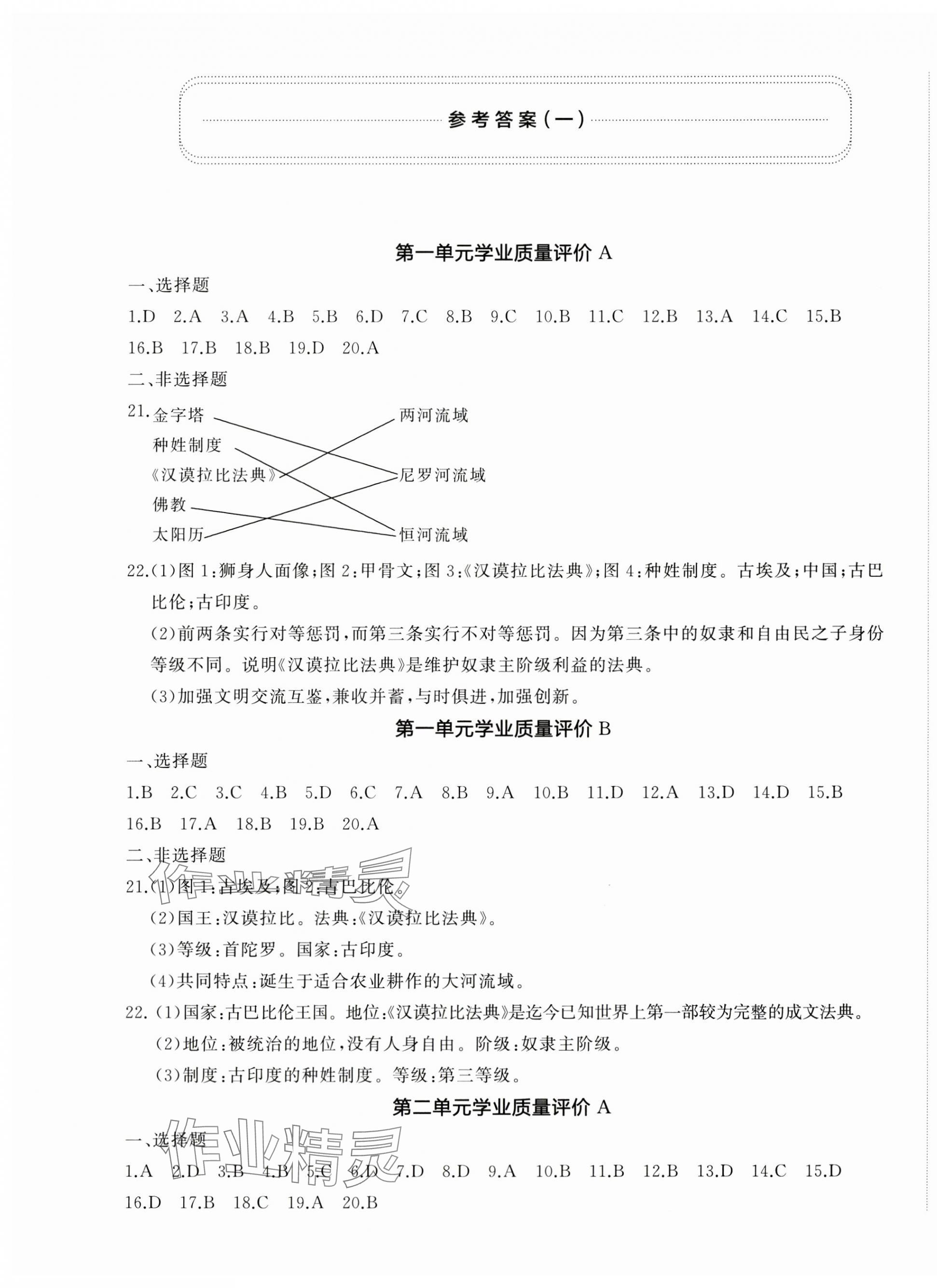 2023年精練課堂分層作業(yè)九年級(jí)歷史上冊(cè)人教版 第1頁(yè)