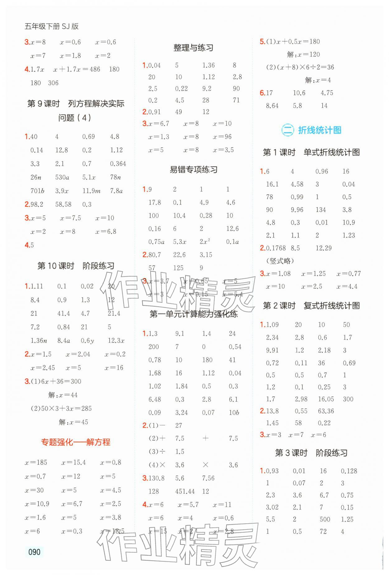 2026年一本计算题五年级数学下册苏教版&nbsp;第2页