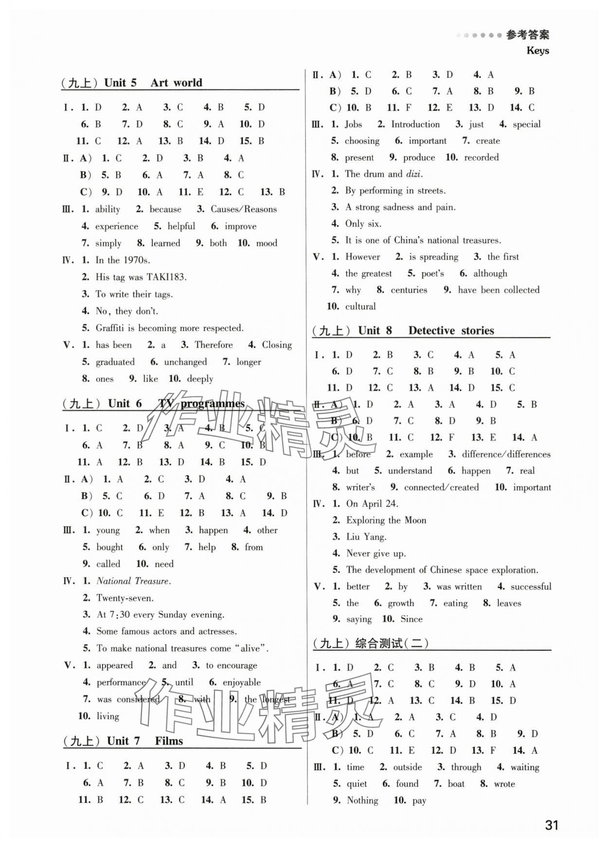 2024年英語(yǔ)聽(tīng)讀空間九年級(jí)全一冊(cè)譯林版加強(qiáng)版 參考答案第5頁(yè)