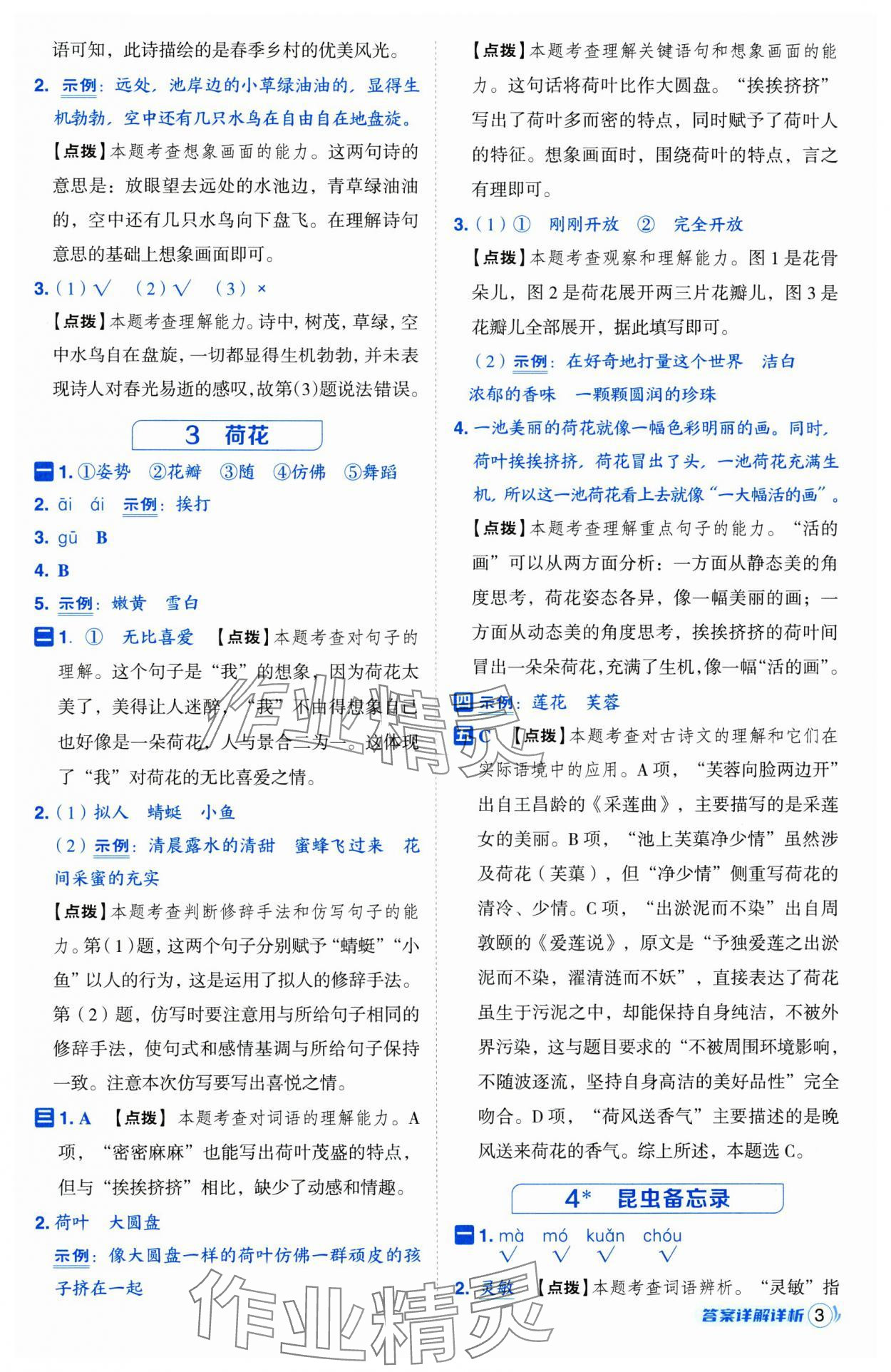 2025年综合应用创新题典中点三年级语文下册人教版江苏专版 第3页