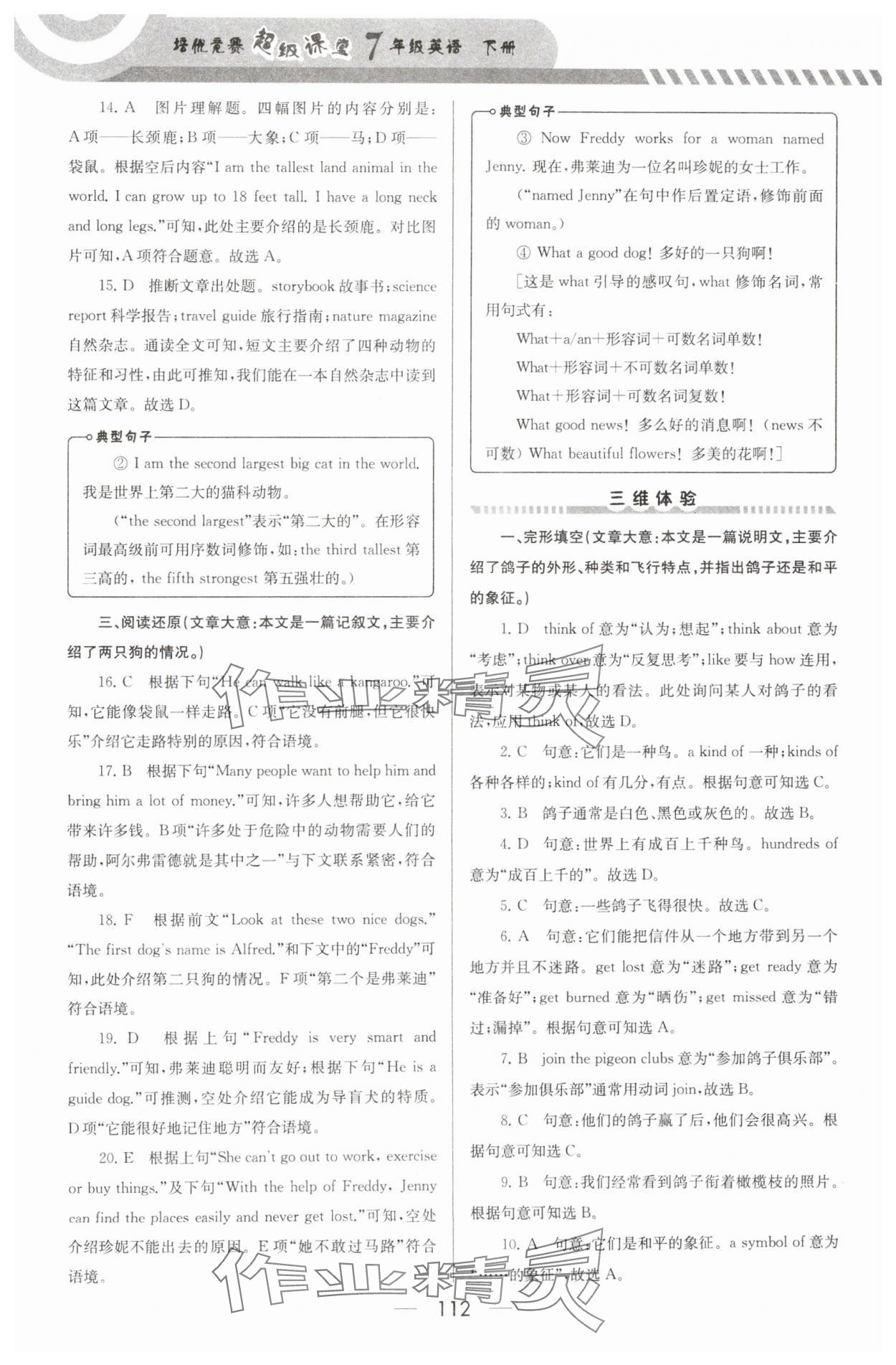 2025年培優(yōu)競賽超級課堂七年級英語下冊 第2頁