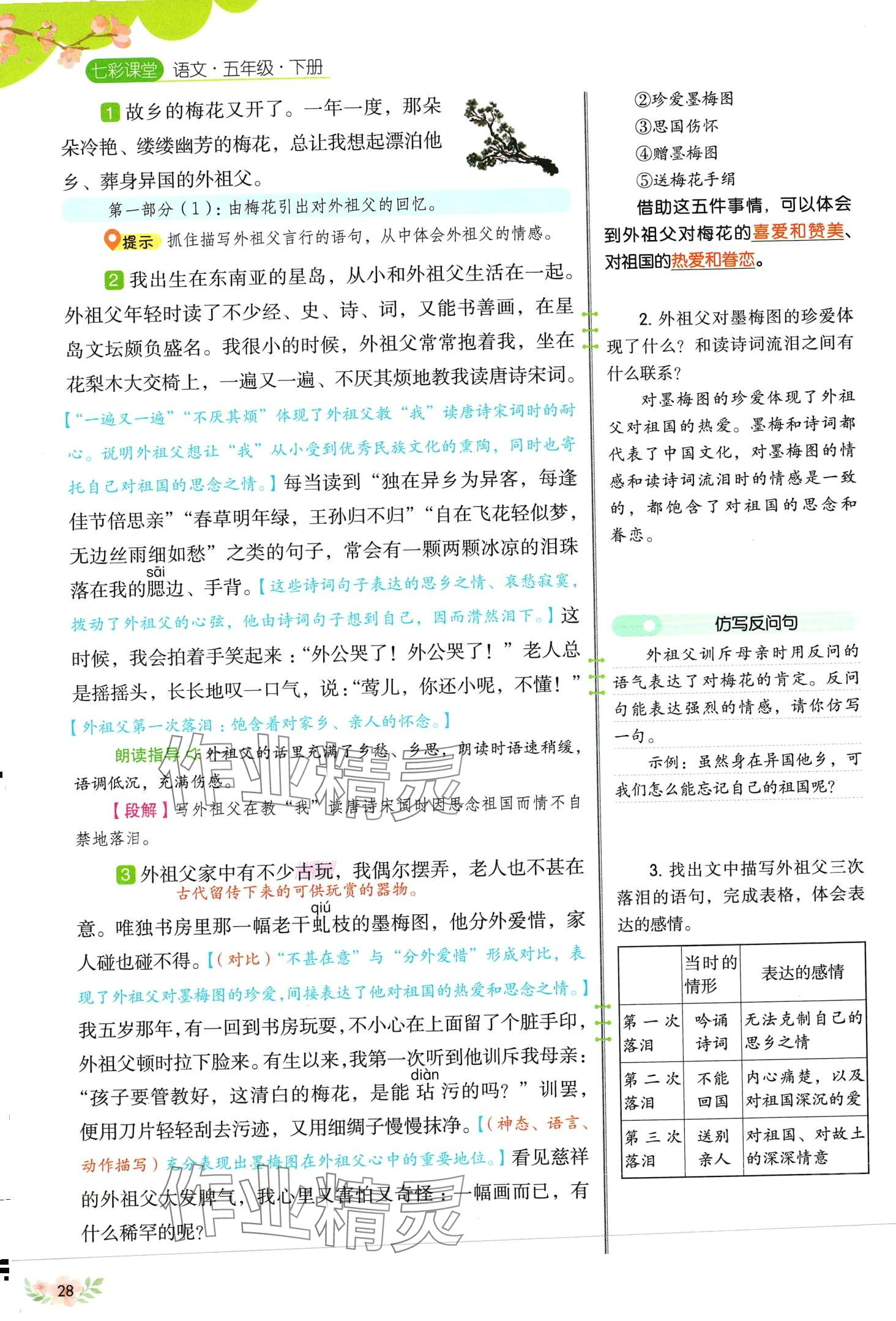 2024年教材課本五年級語文下冊人教版五四制 第28頁