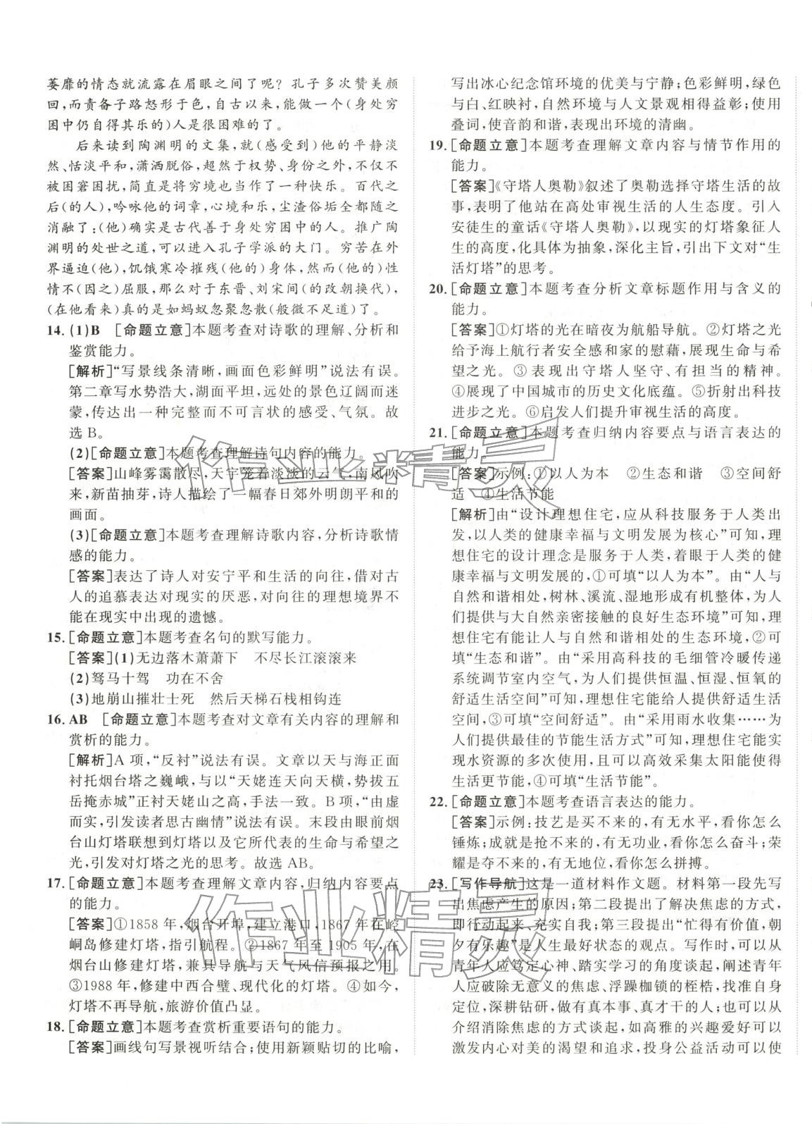 2026年水木金卷高考模擬試卷精編語文 第5頁