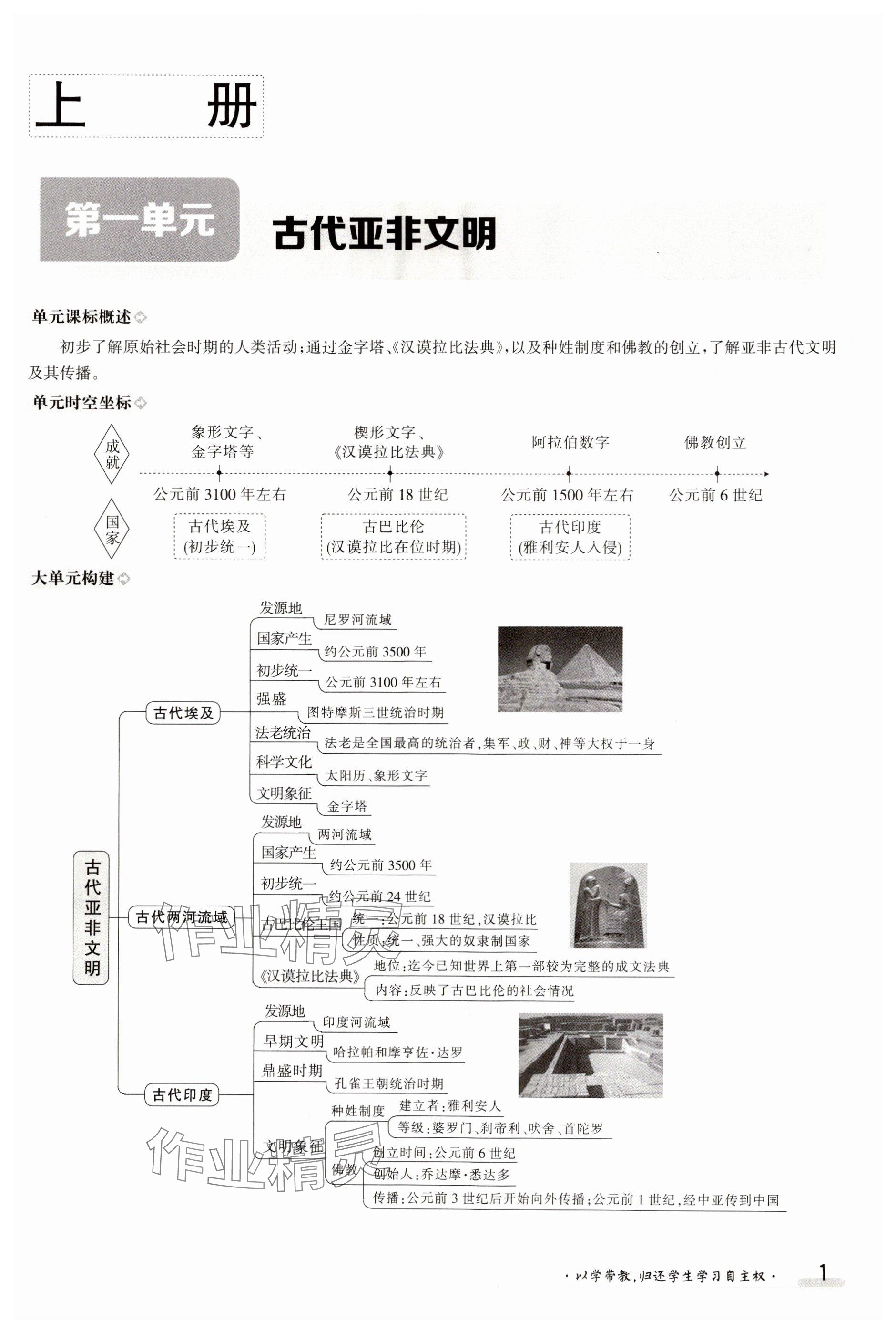 2023年金太陽(yáng)導(dǎo)學(xué)案九年級(jí)歷史全一冊(cè)人教版 參考答案第1頁(yè)