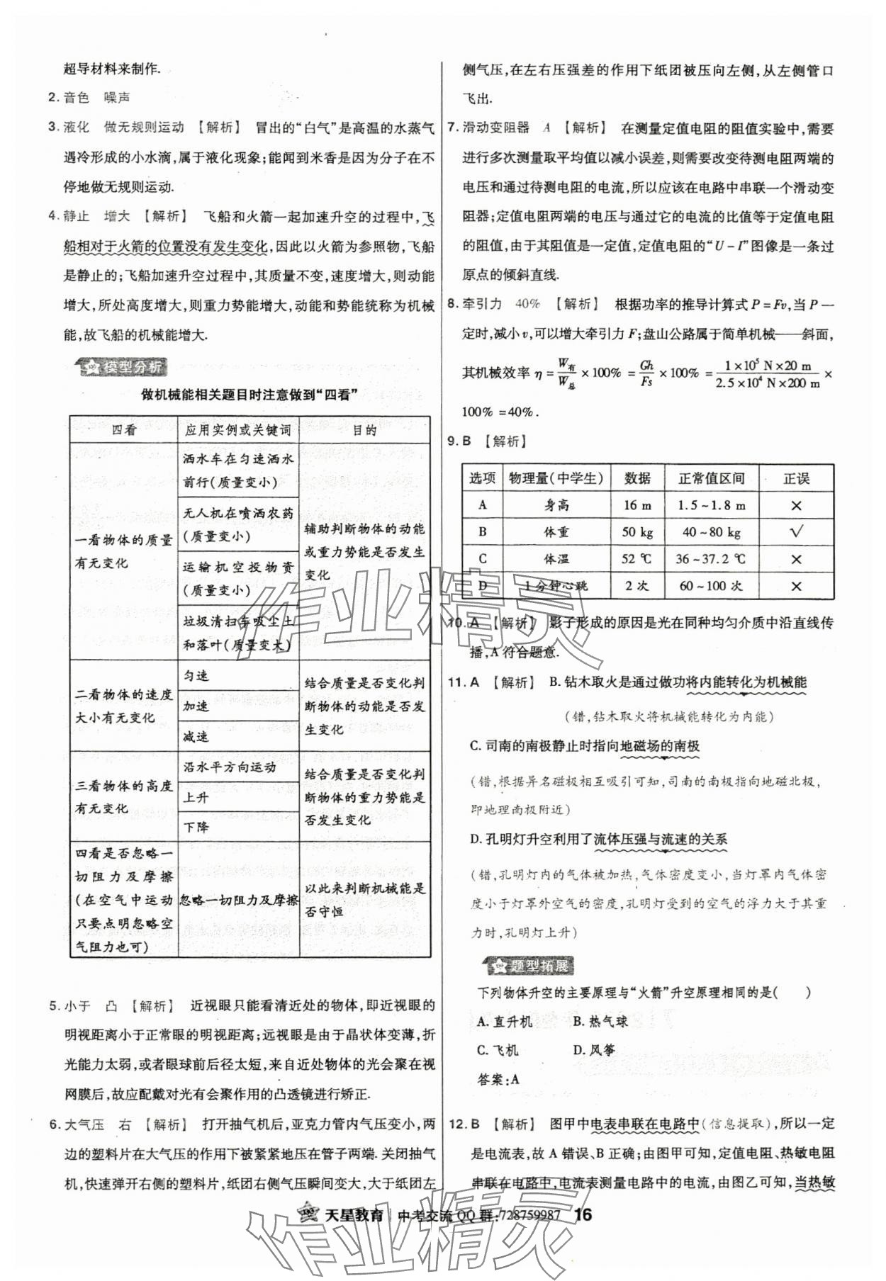 2024年金考卷江西中考45套匯編物理 第16頁