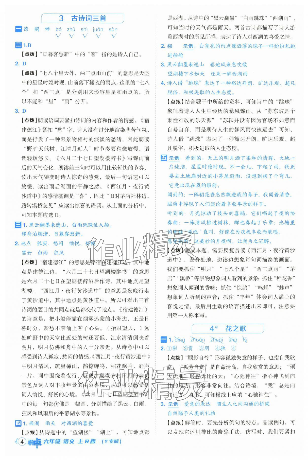 2025年綜合應(yīng)用創(chuàng)新題典中點(diǎn)六年級語文上冊人教版（Y專版）寧夏專版 第4頁