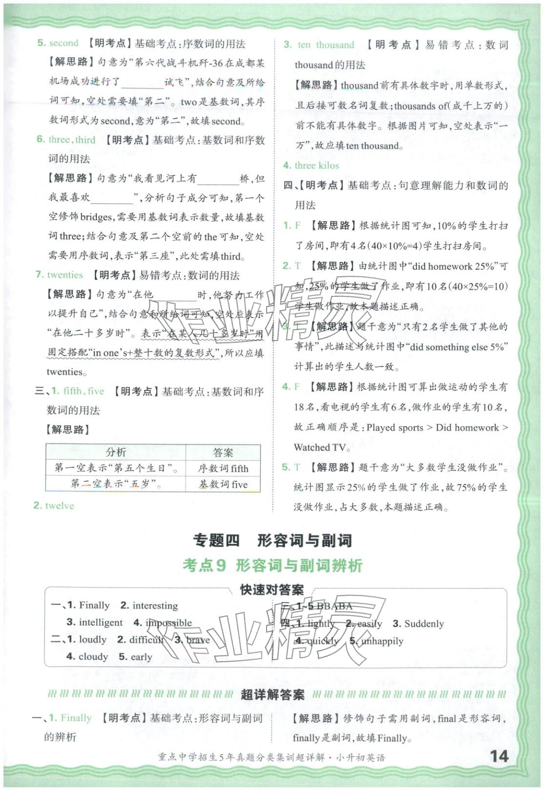 2026年重点中学招生5年真题分类集训小升初英语&nbsp;第14页