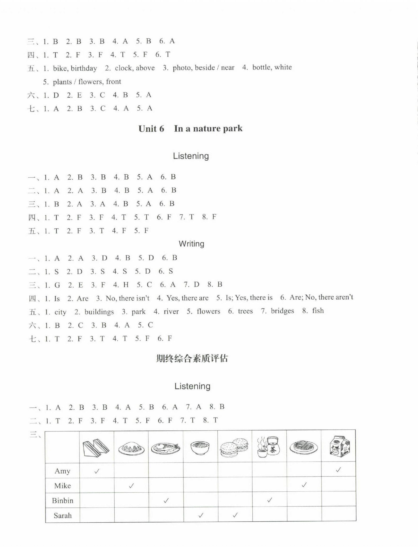 2024年鞏固與提高浙江教育出版社五年級(jí)英語(yǔ)上冊(cè)人教版 參考答案第4頁(yè)