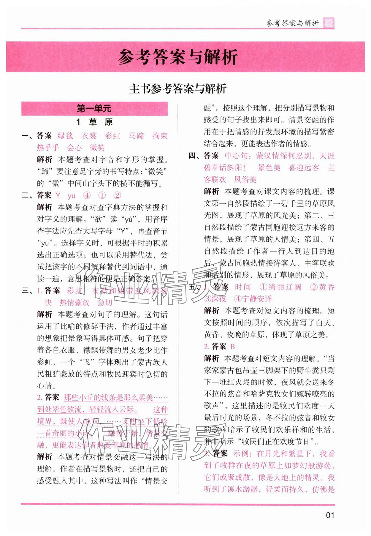 2025年木头马分层课课练六年级语文上册人教版浙江专版 第1页