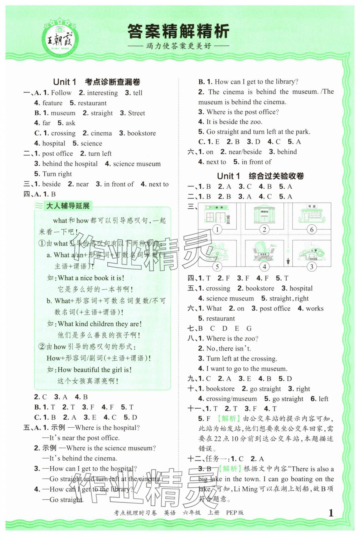 2025年王朝霞考点梳理时习卷六年级英语上册人教版 第1页
