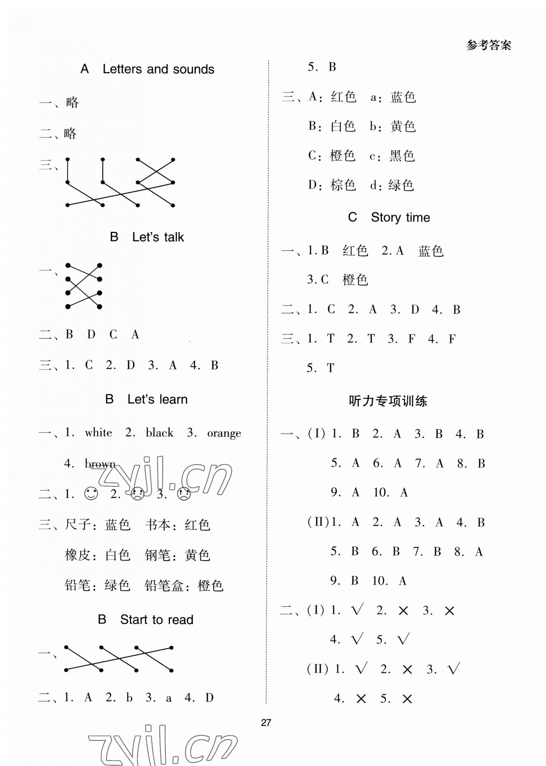2023年同步學堂導學測三年級英語上冊人教版 第3頁