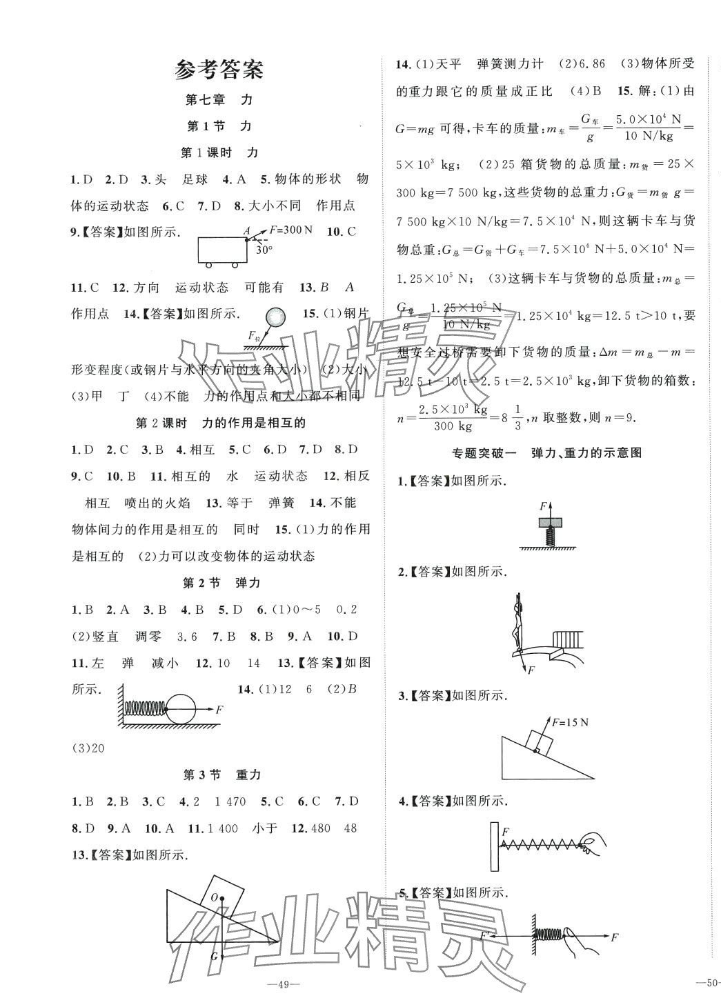 2024年我的作業(yè)八年級(jí)物理下冊(cè)人教版 第1頁