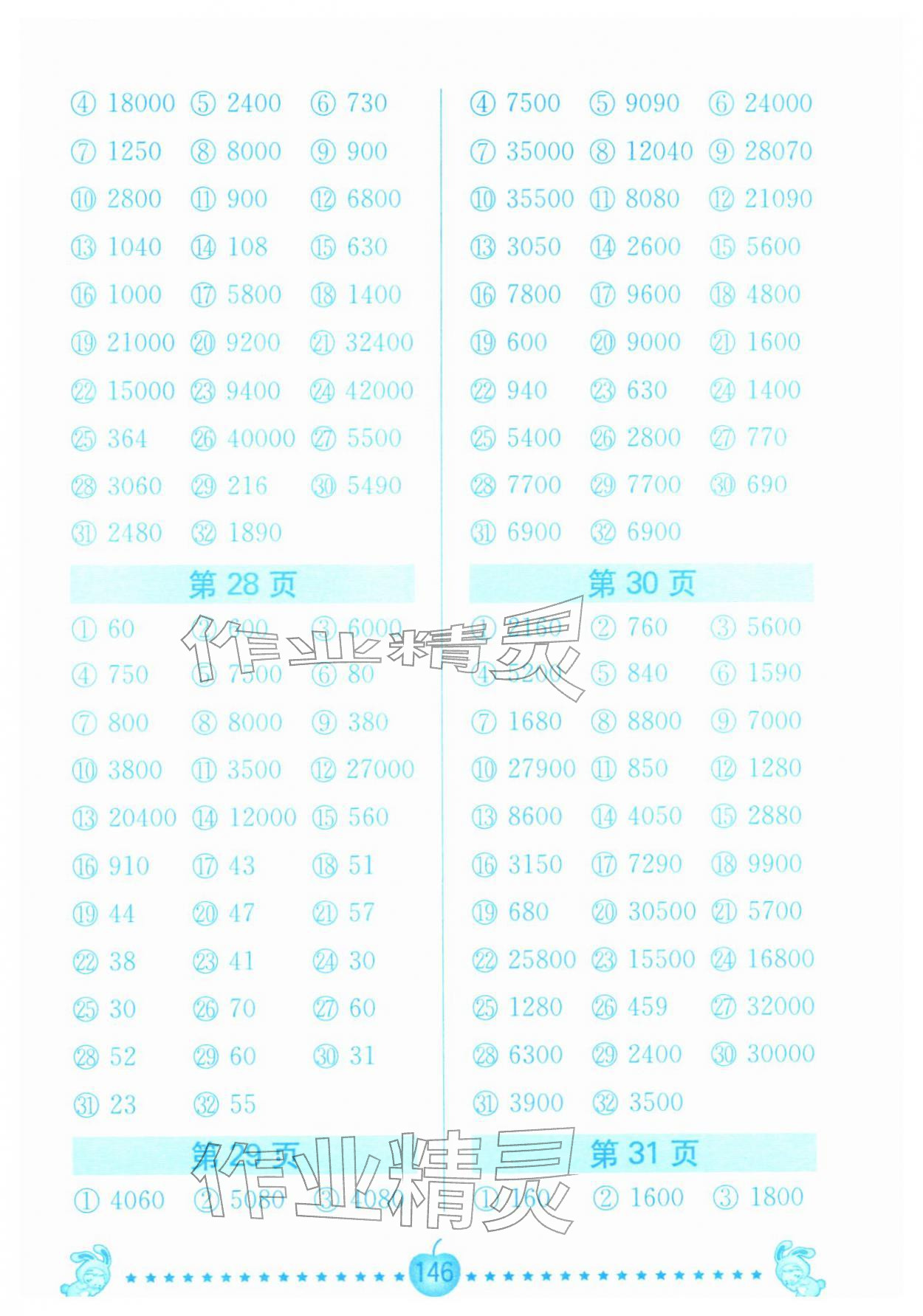 2026年口算题卡南京大学出版社四年级数学下册苏教版&nbsp;第8页