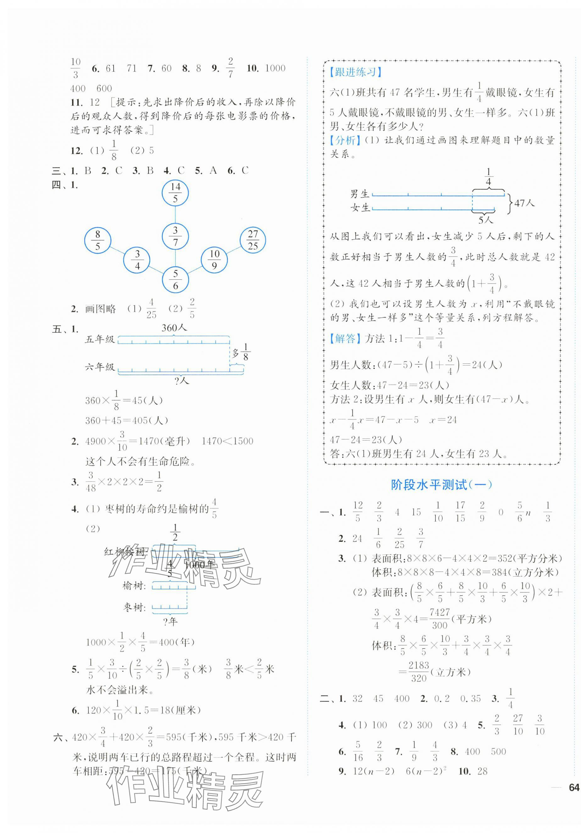 2024年小題狂做全程測評卷六年級數學上冊蘇教版 第3頁