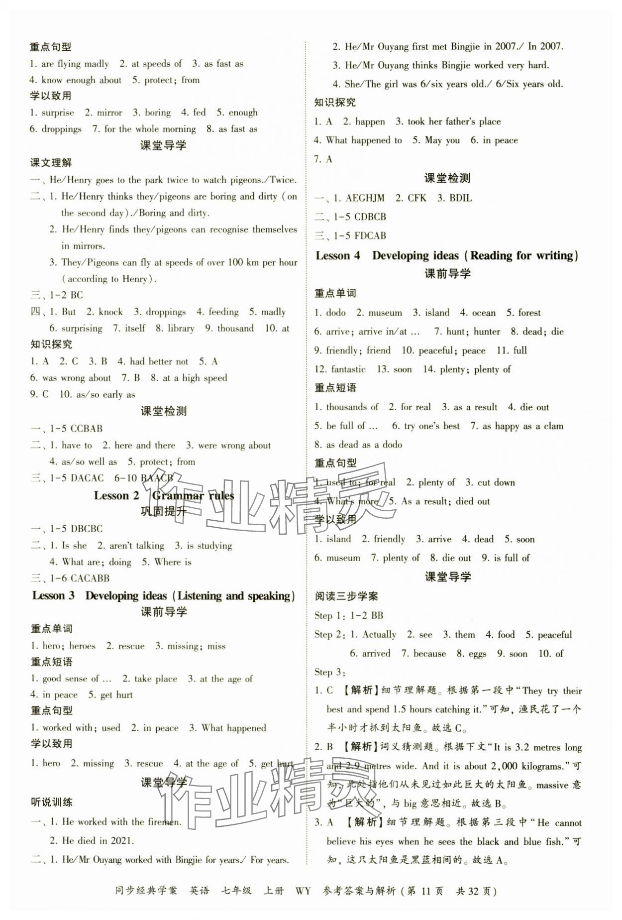 2024年同步經(jīng)典學(xué)案七年級(jí)英語上冊(cè)外研版 第11頁