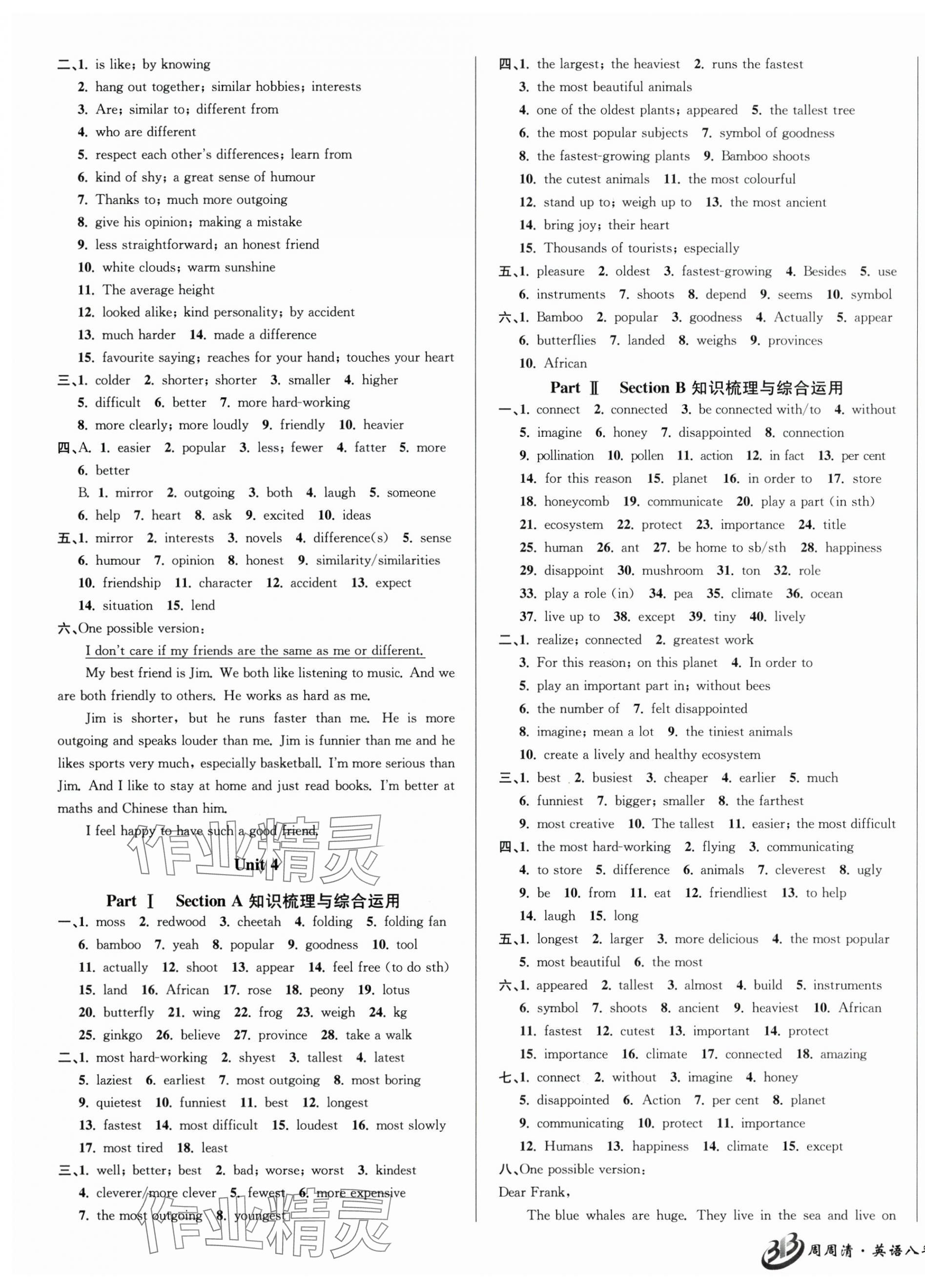 2025年周周清检测八年级英语上册人教版 第3页