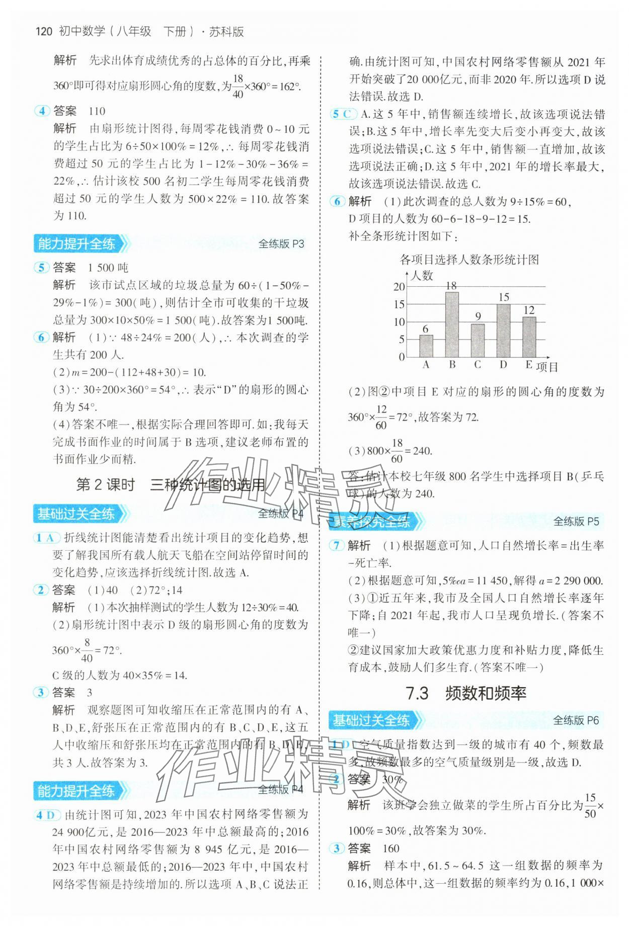 2025年5年中考3年模擬八年級數(shù)學下冊蘇科版 參考答案第2頁