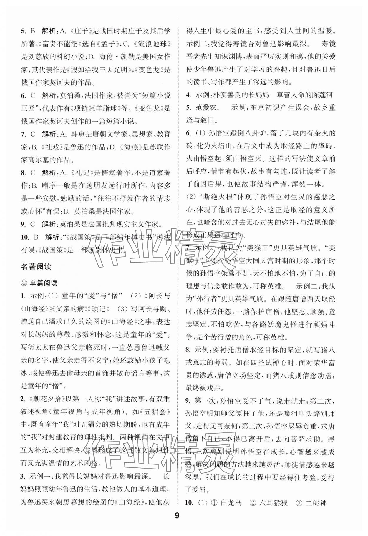 2025年通城学典全国中考试题分类精粹语文 第9页