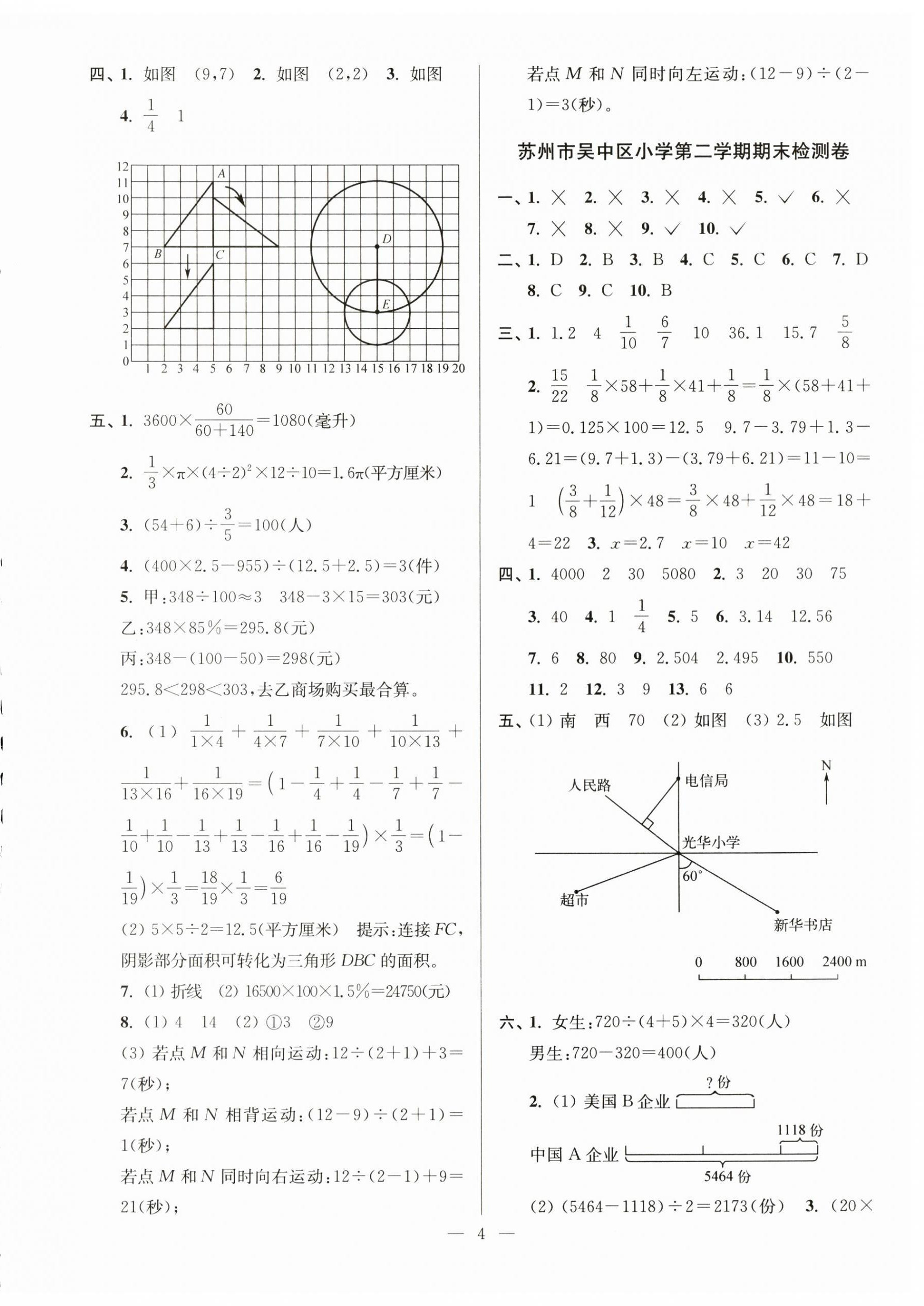 2024年超能學(xué)典各地期末試卷精選六年級(jí)數(shù)學(xué)下冊(cè)蘇教版 第4頁(yè)