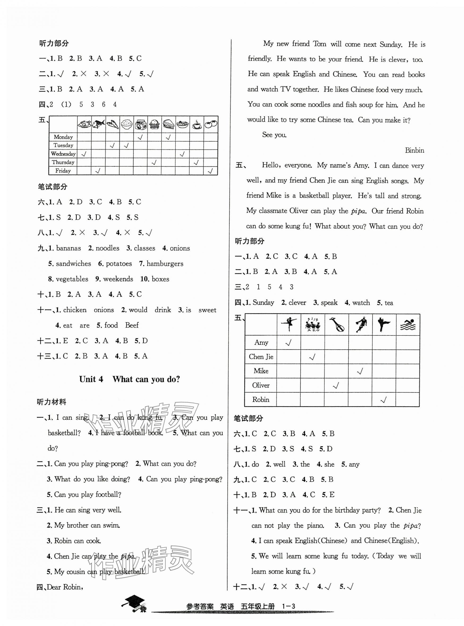 2024年期末直通車五年級英語上冊人教版 第3頁