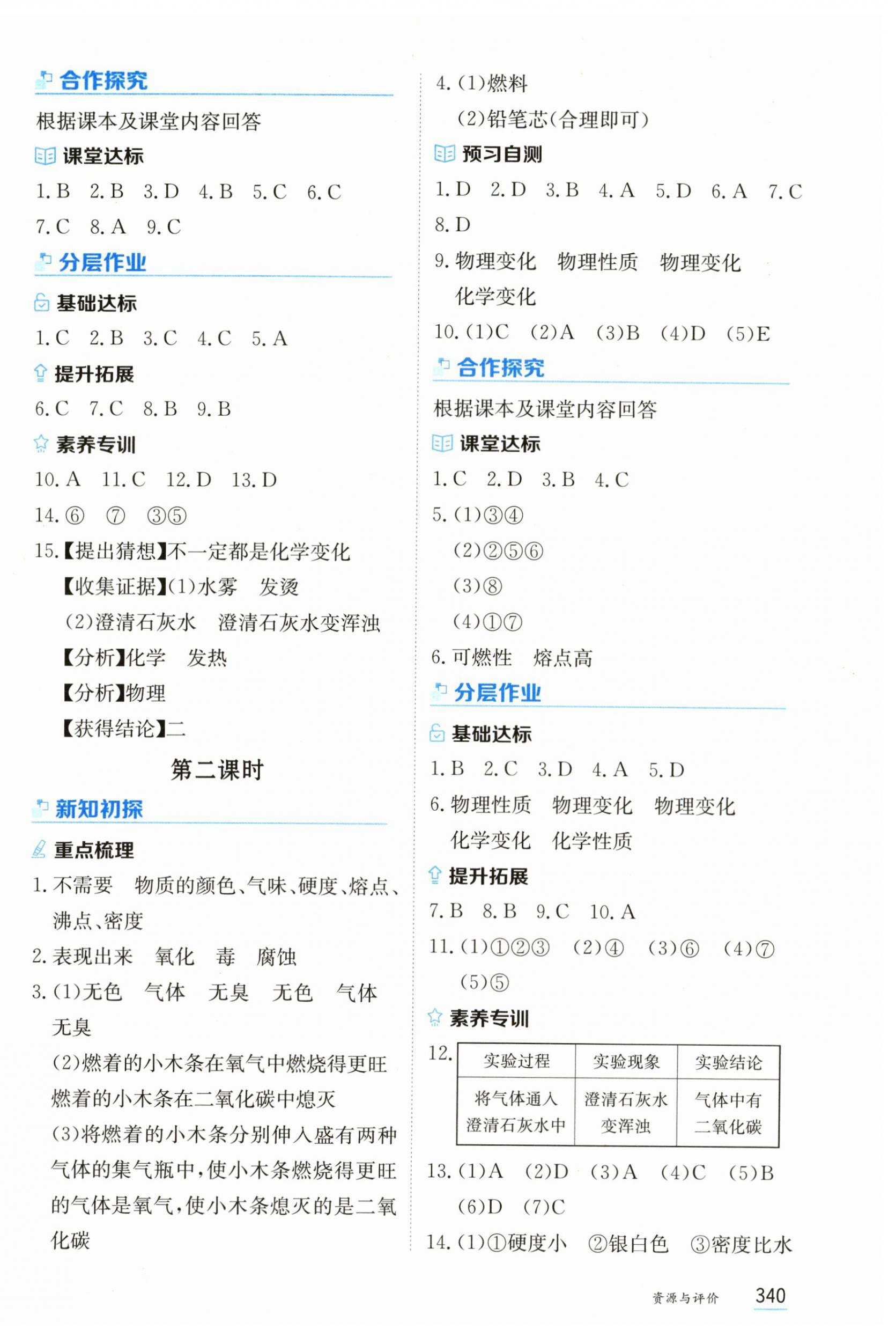 2025年资源与评价黑龙江教育出版社八年级化学全一册人教版五四制 第2页