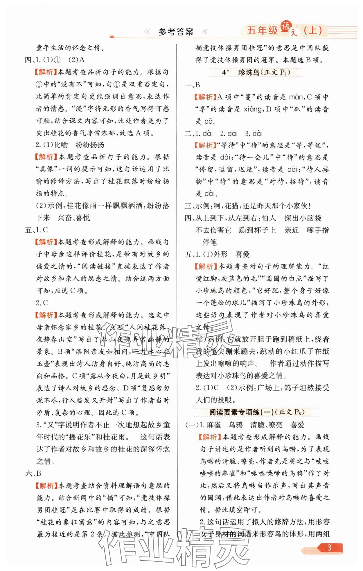 2025年教材全練五年級(jí)語文上冊(cè)人教版廣東專版 第3頁