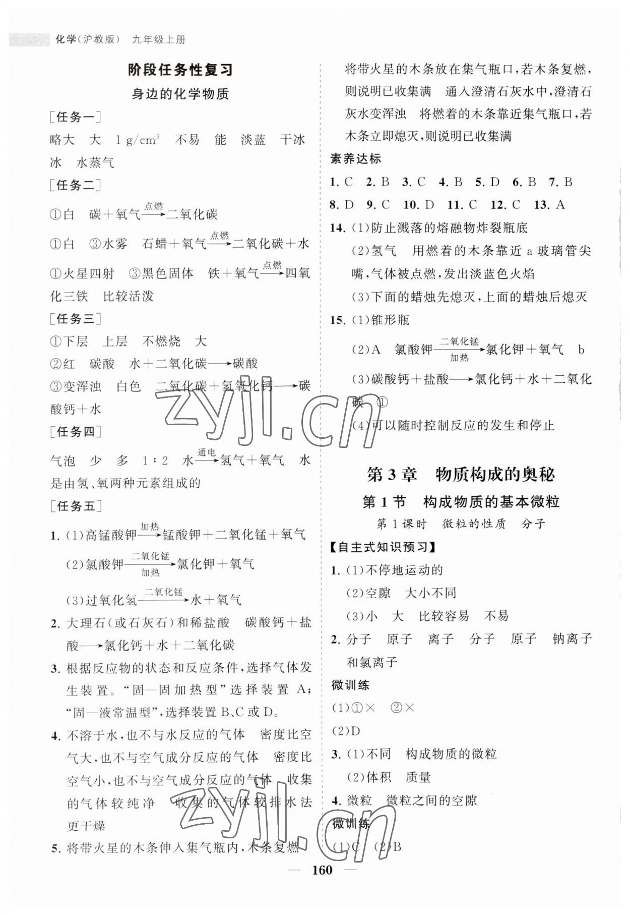 2023年新課程同步練習冊九年級化學上冊滬教版 第10頁