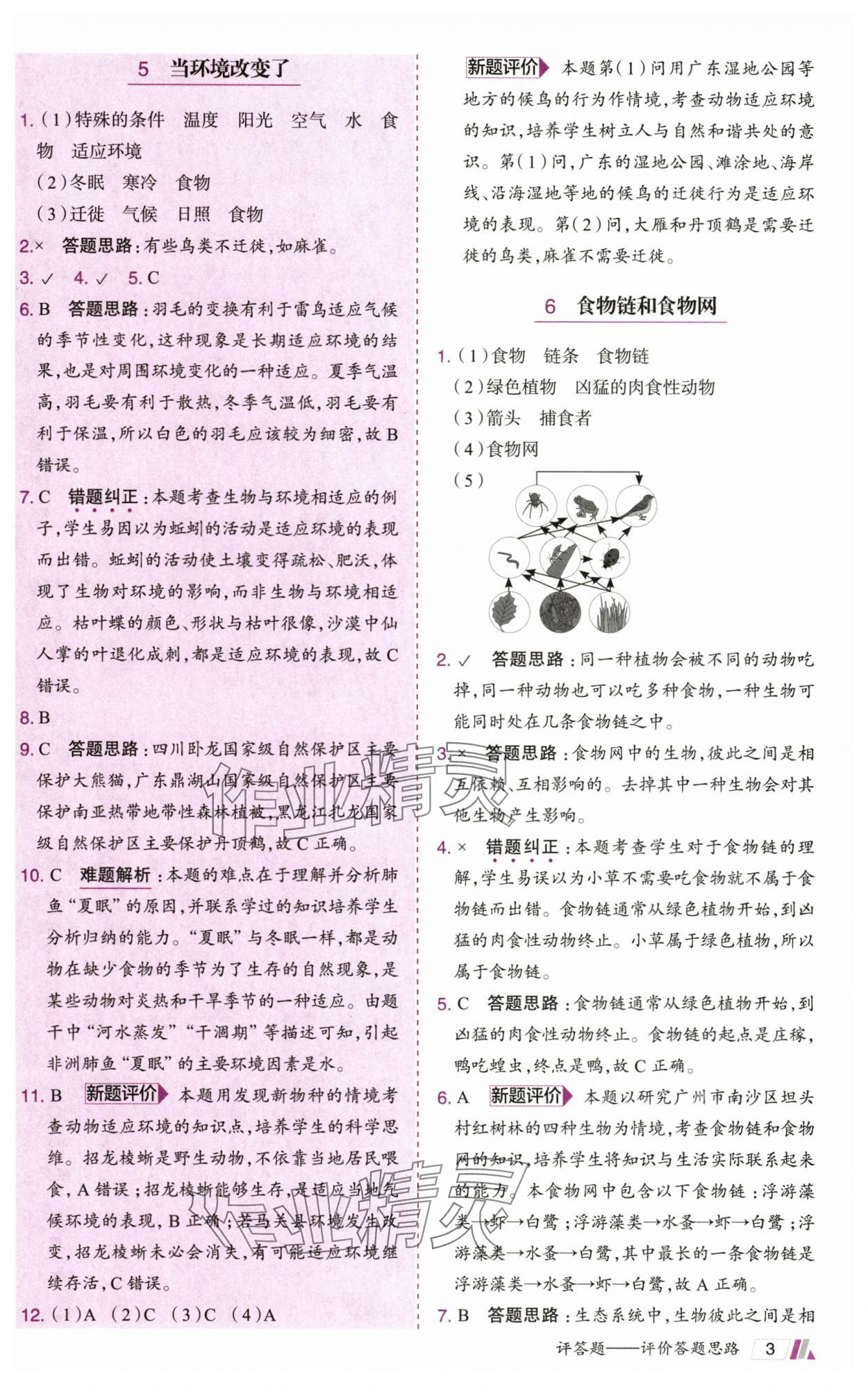 2025年動(dòng)成長(zhǎng)題題體現(xiàn)核心素養(yǎng)五年級(jí)科學(xué)下冊(cè)教科版&nbsp;參考答案第3頁(yè)