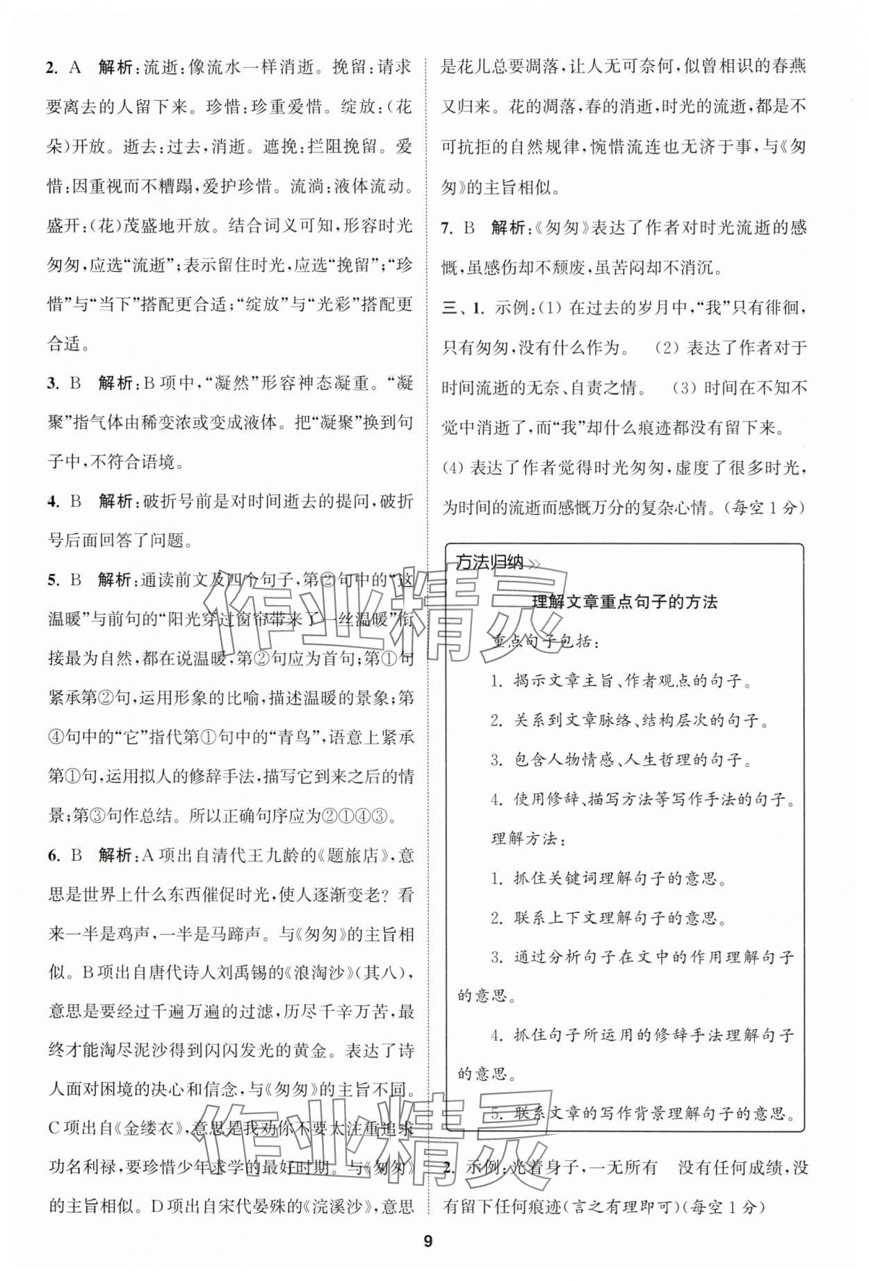 2025年拔尖特訓(xùn)六年級語文下冊人教版 第9頁