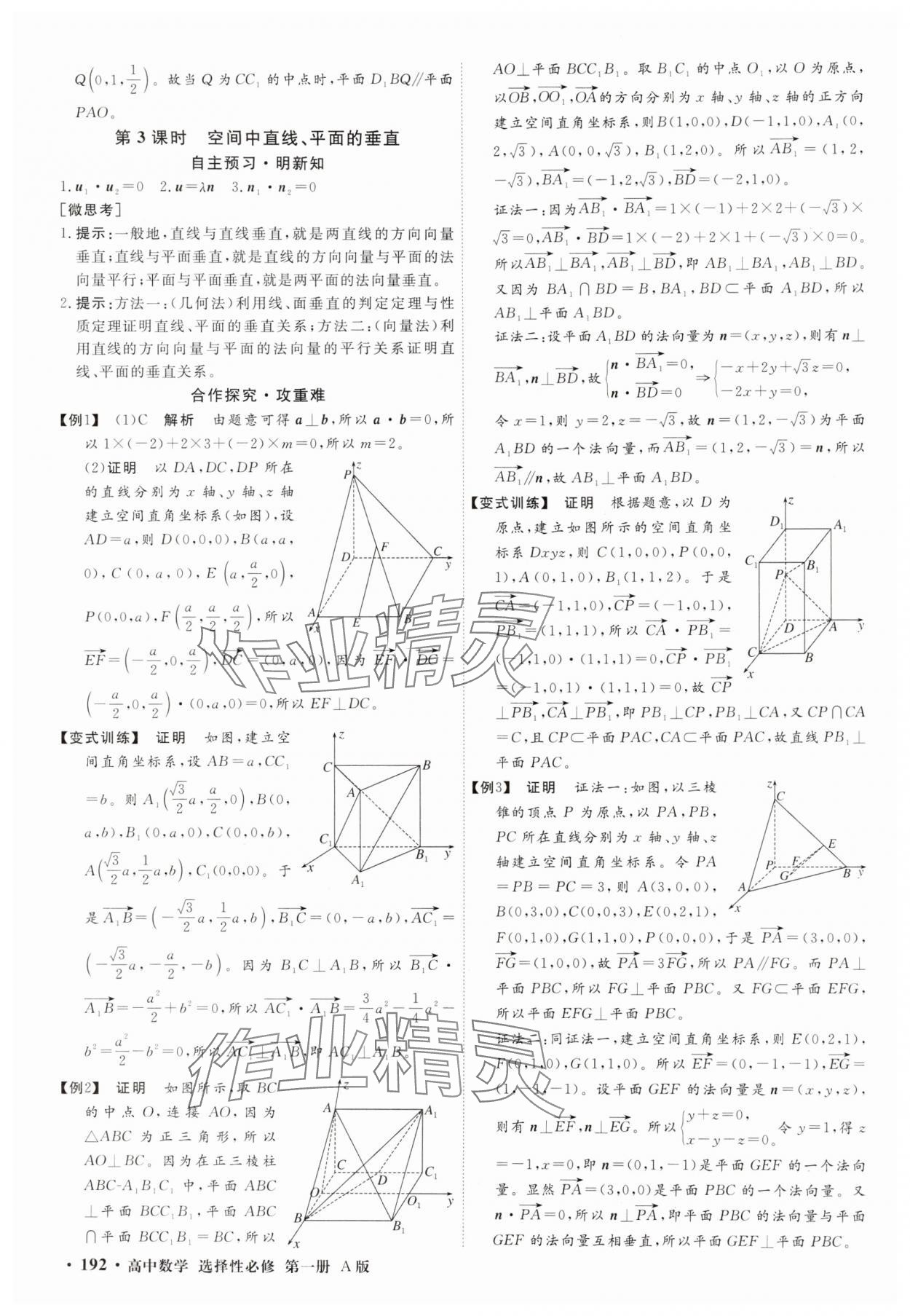 2025年贏在微點高中數(shù)學(xué)選擇性必修第一冊A版 參考答案第10頁