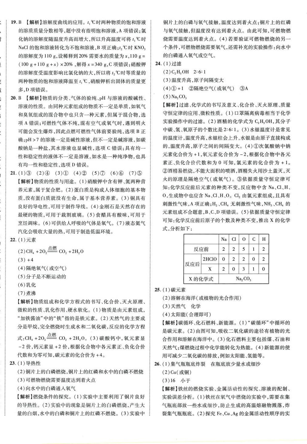 2024年北大绿卡名校中考模拟试卷汇编化学中考 第12页